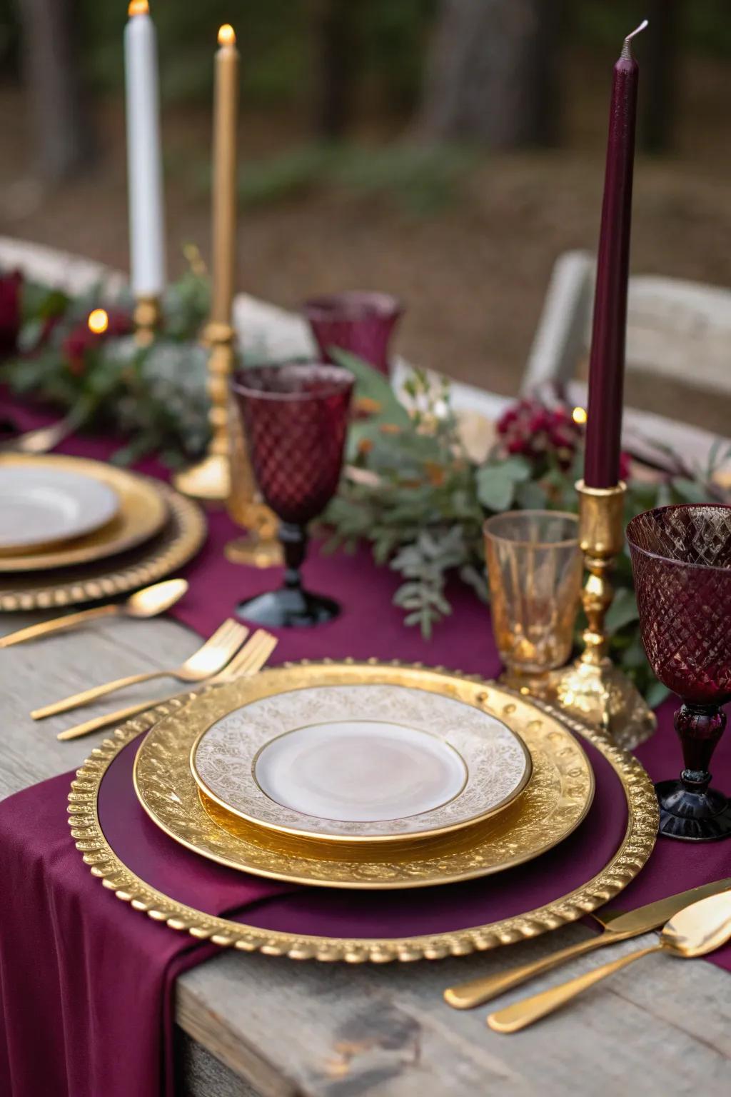 Unforeseen shades such as deep grape and gilded provide a stunning substitute.