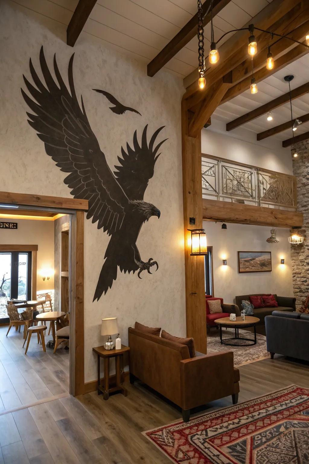 Wall stickers make spaces more dramatic.