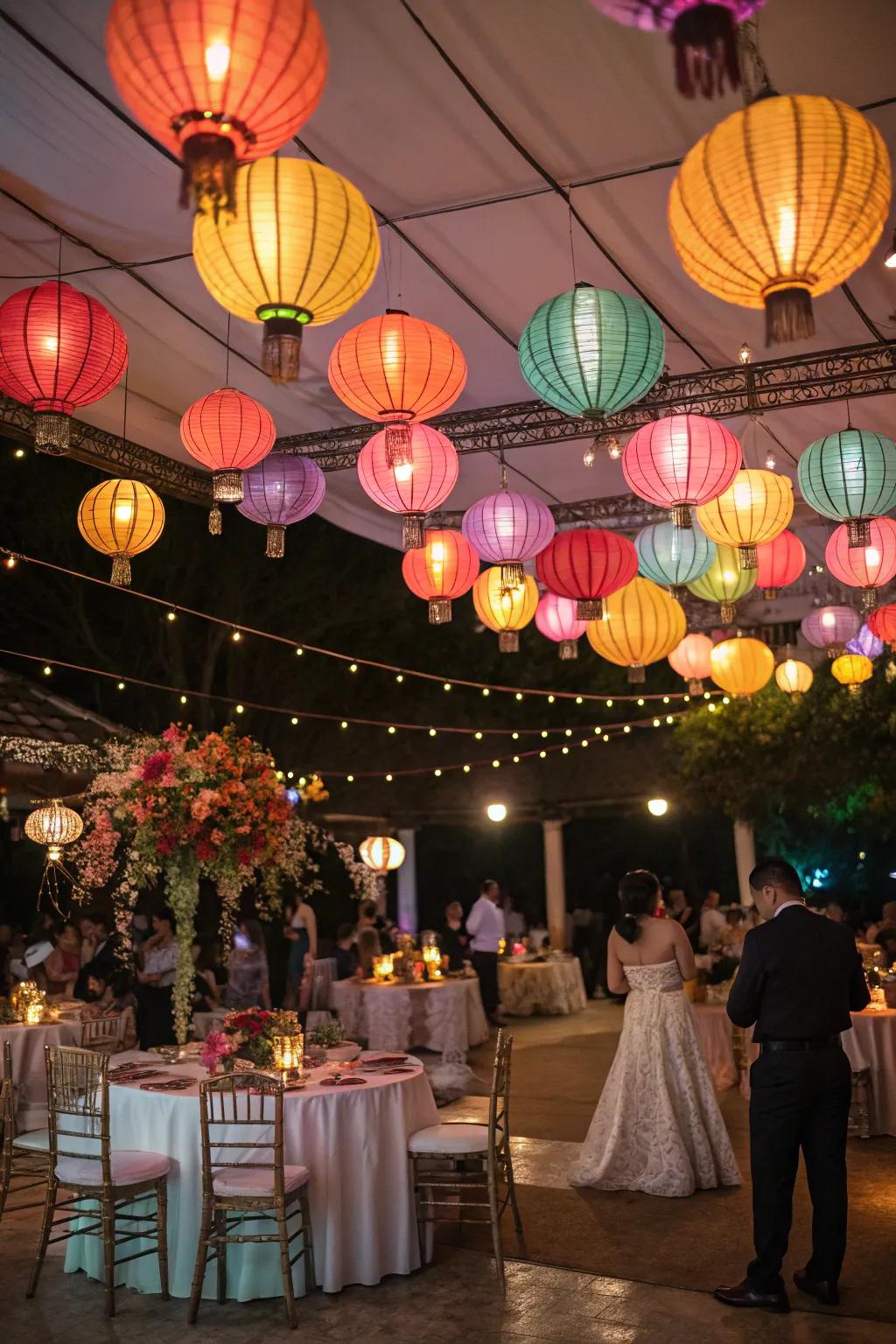 Cultural illumination elements add a personal touch.