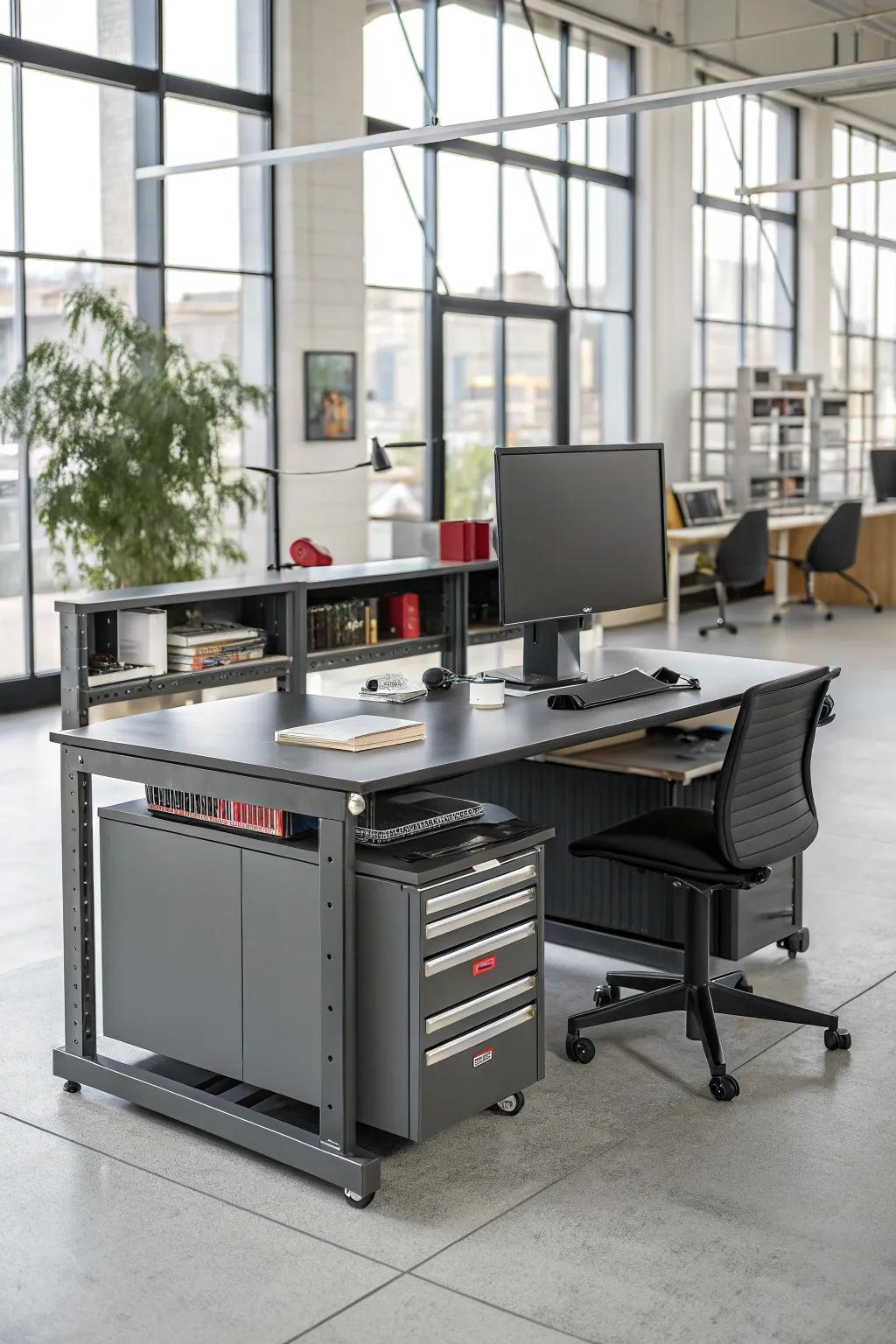 Modular construction offers versatility and adaptability in your workspace.