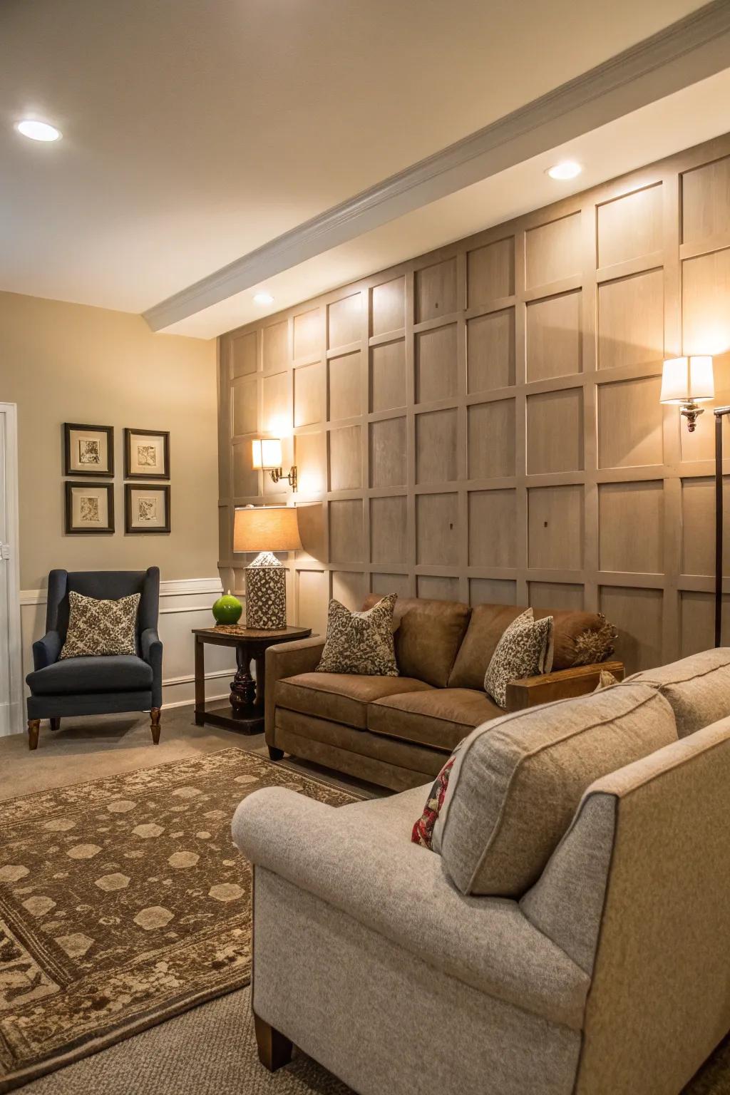 Wall design that provides depth and beauty.