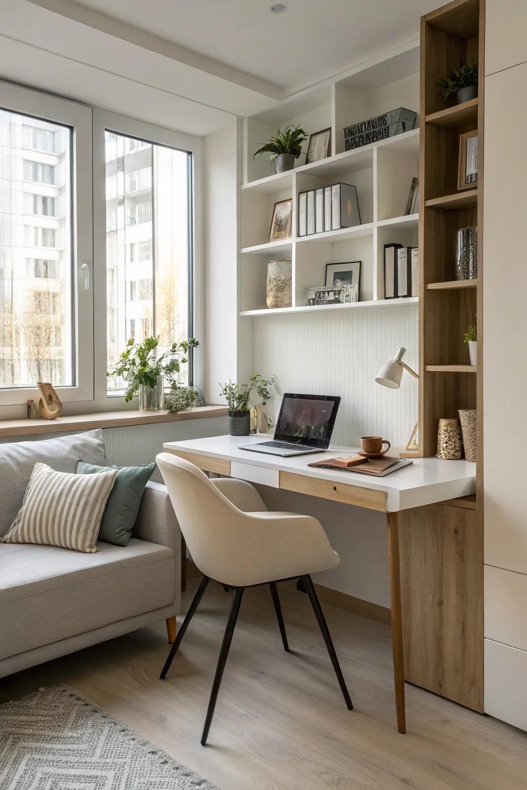 A simple design helps a stress-free and focused area.