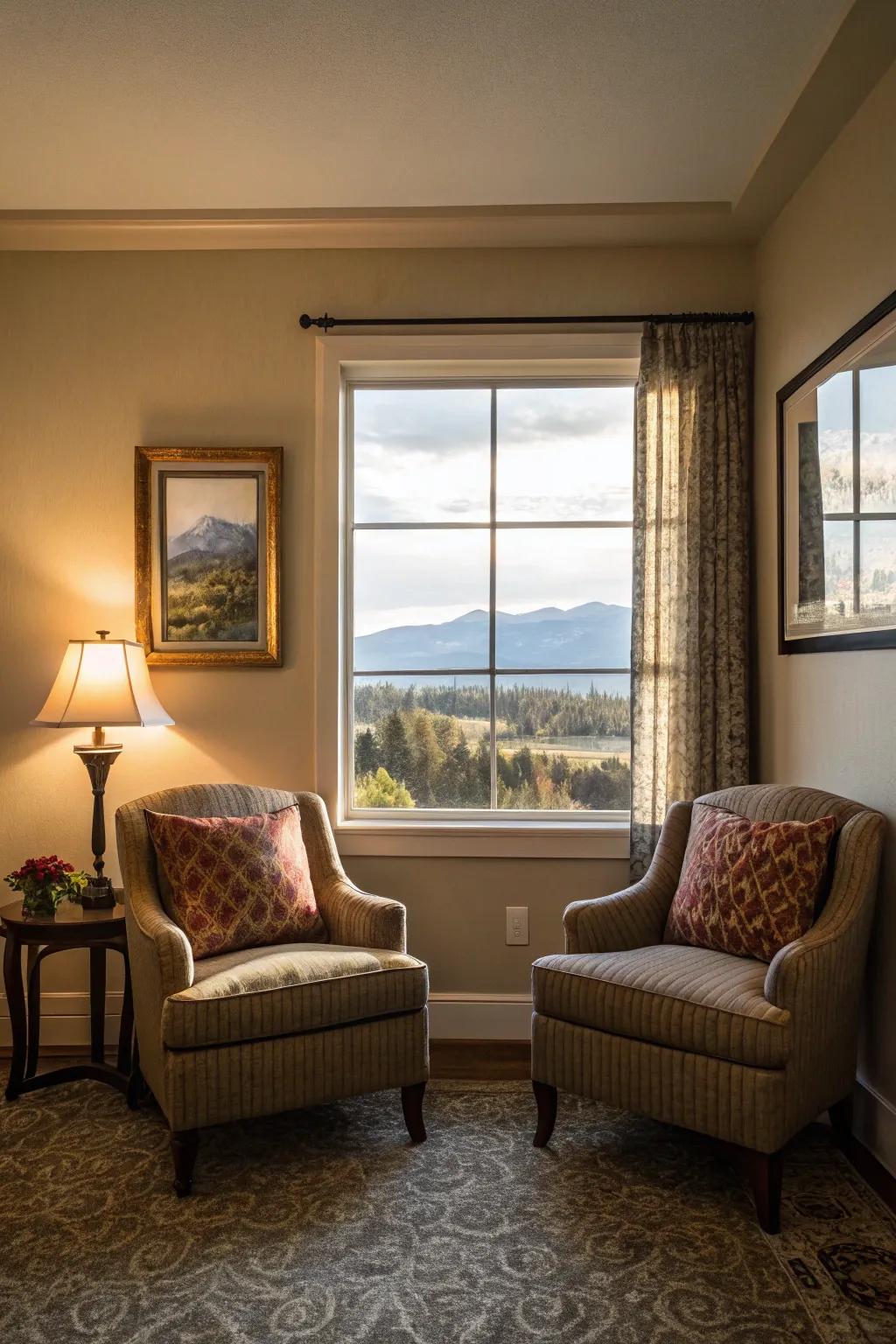 Chairs can accentuate art and vistas, fashioning a gallery vibe.