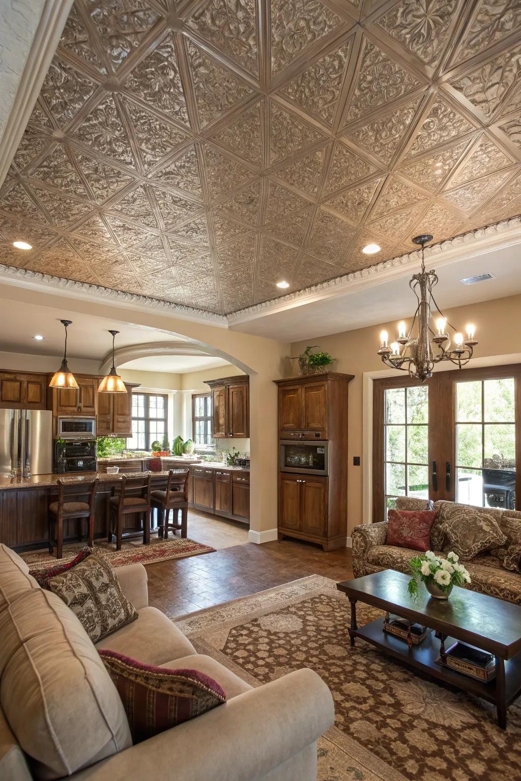 A unique roof design transforms the space into a standout area.