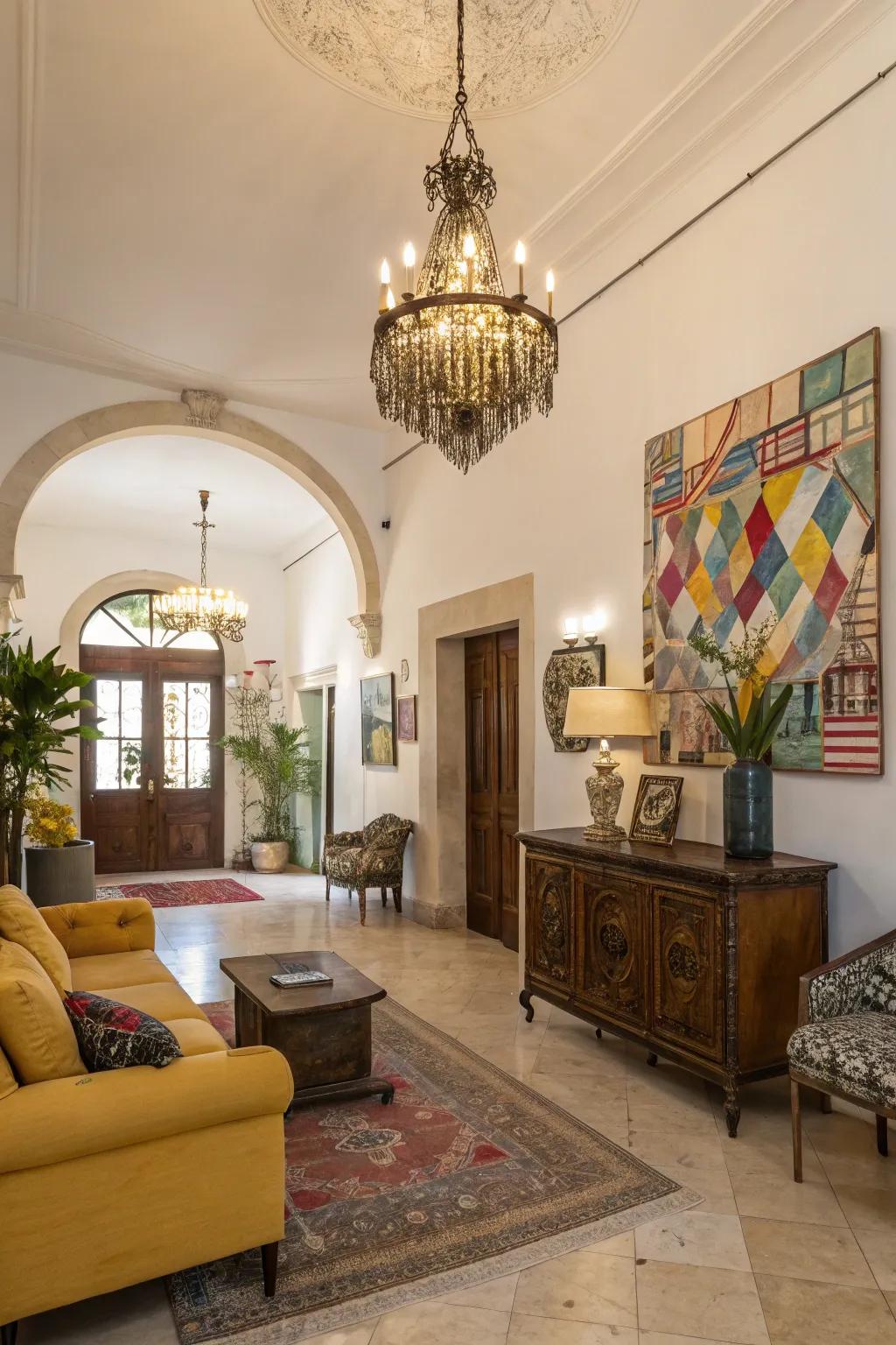 A memorable entrance hall featuring unexpected surprises