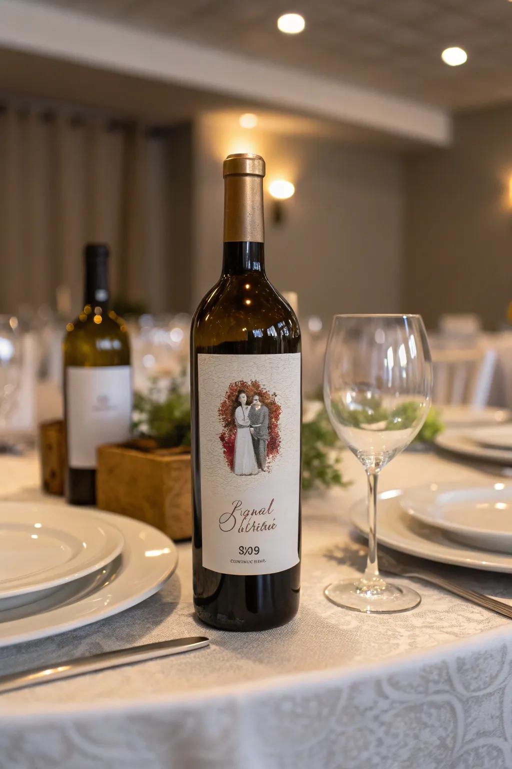 Bespoke wine stickers add a personal touch to any celebration.