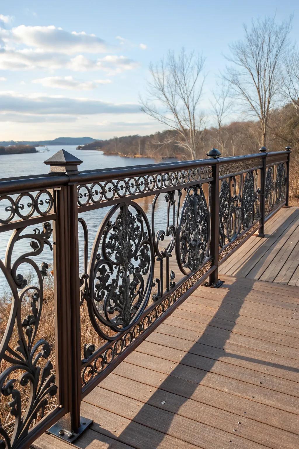 Handmade railings showcase creativity and craftsmanship.