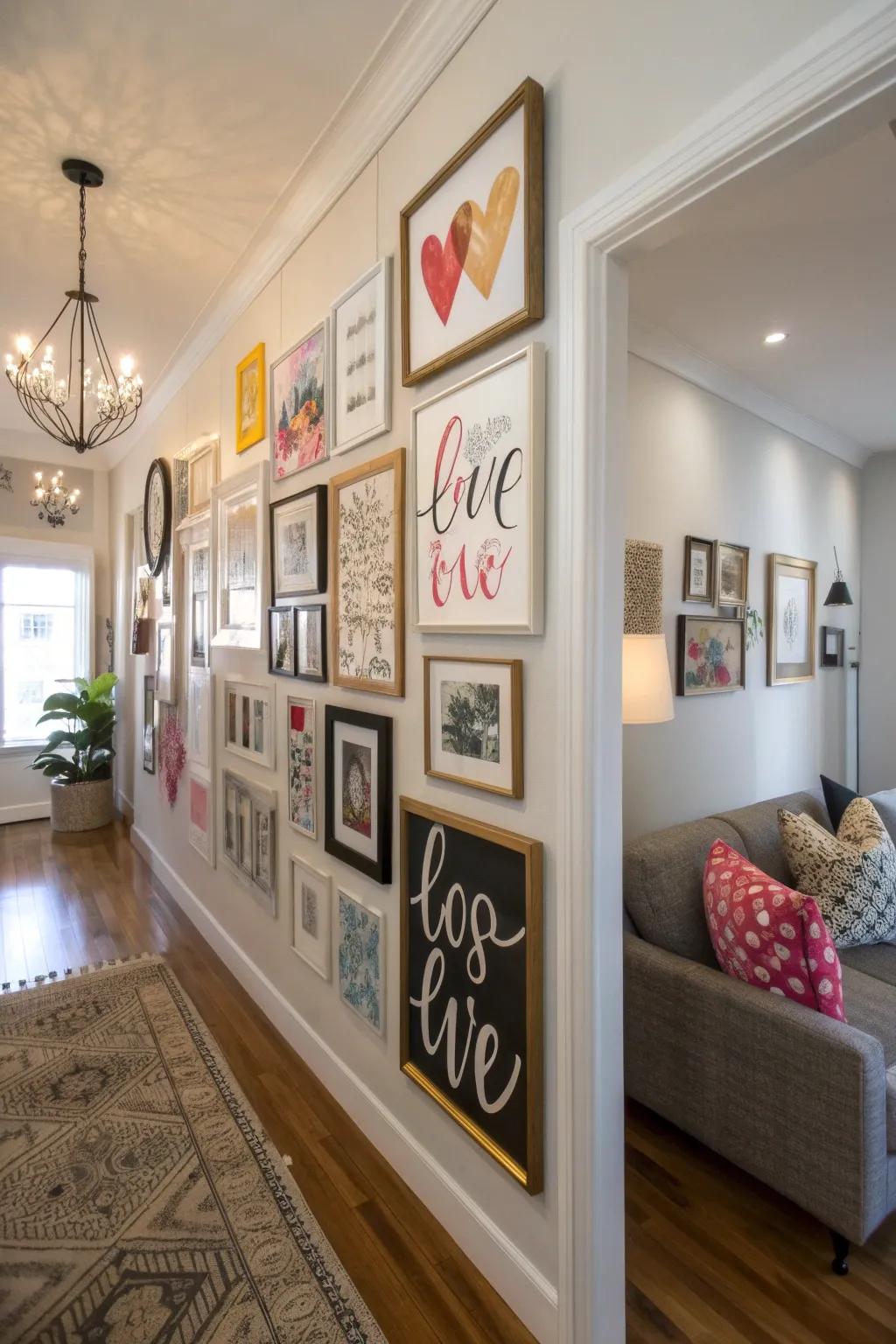 Typography elevates the gallery wall by adding inspiration.
