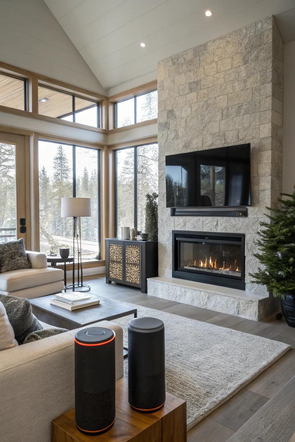 Smart technology integration introduces convenience and style.