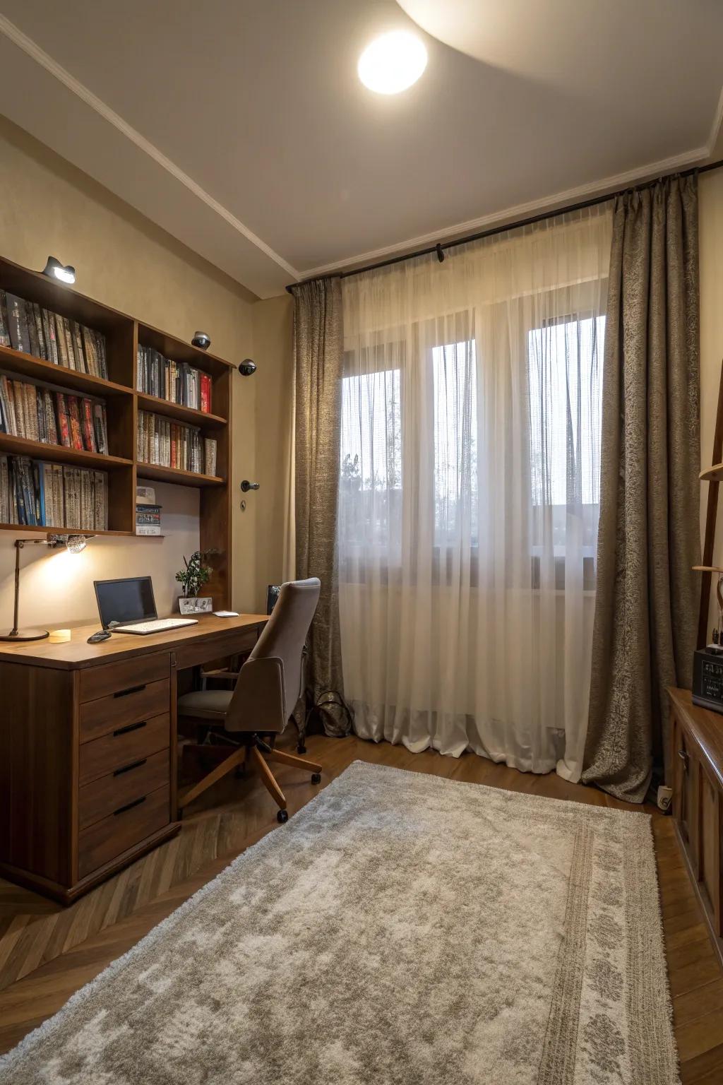 A tranquil study room.