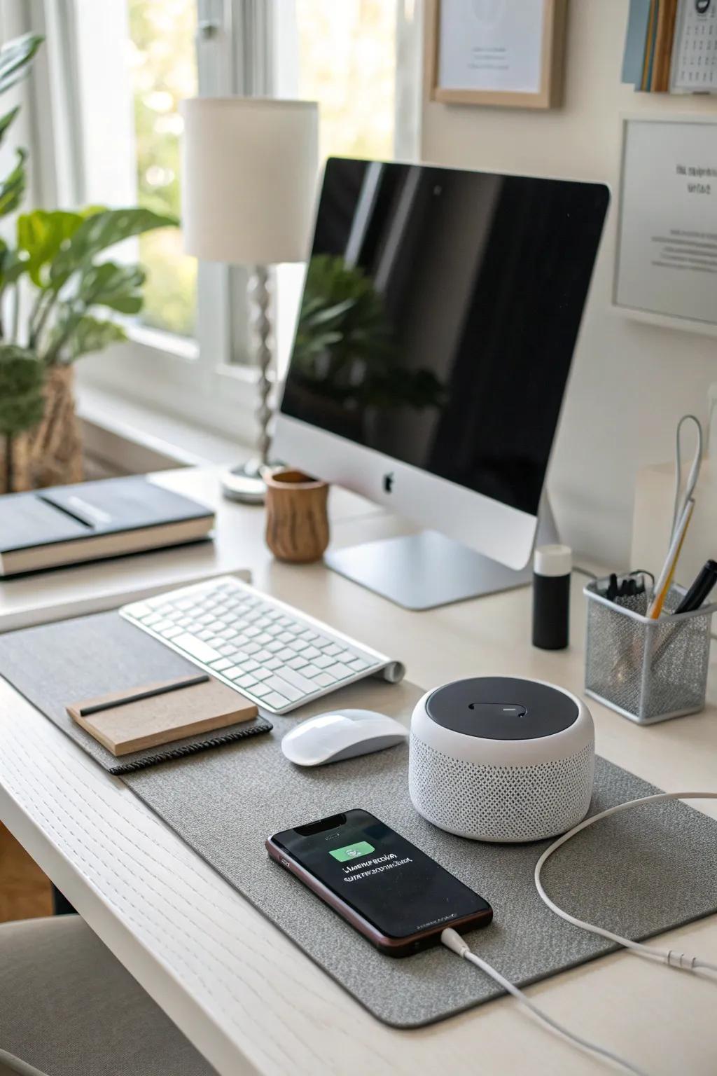 Improve your desk with tech accessories.