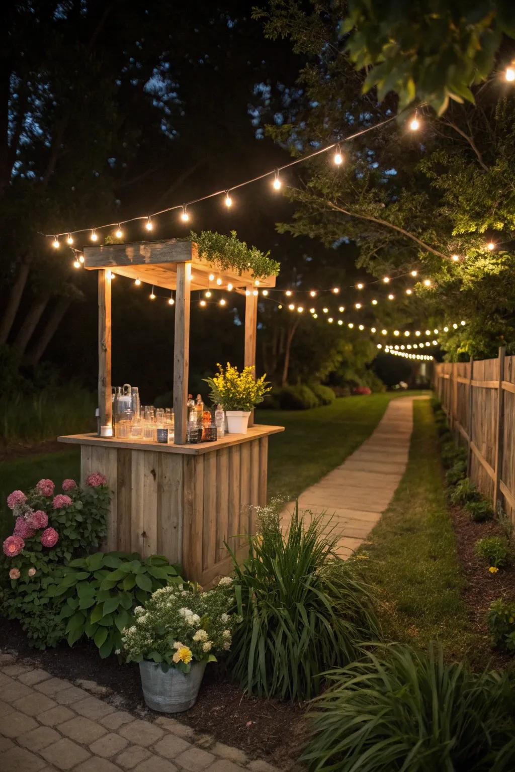 Strand illumination introduces a magical ambiance to your evening social events.