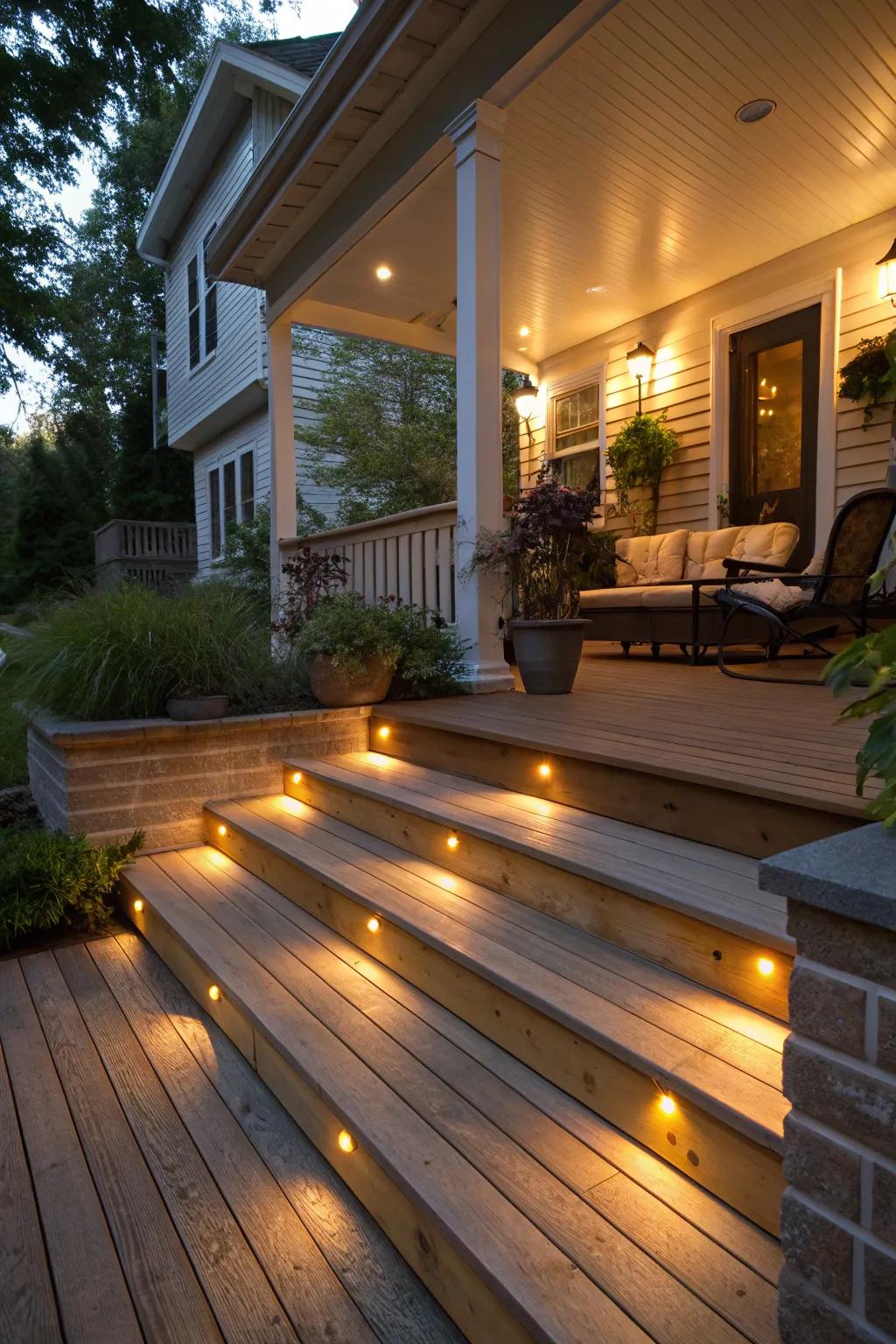 Stair luminaires ensure safe and stylish footpaths.