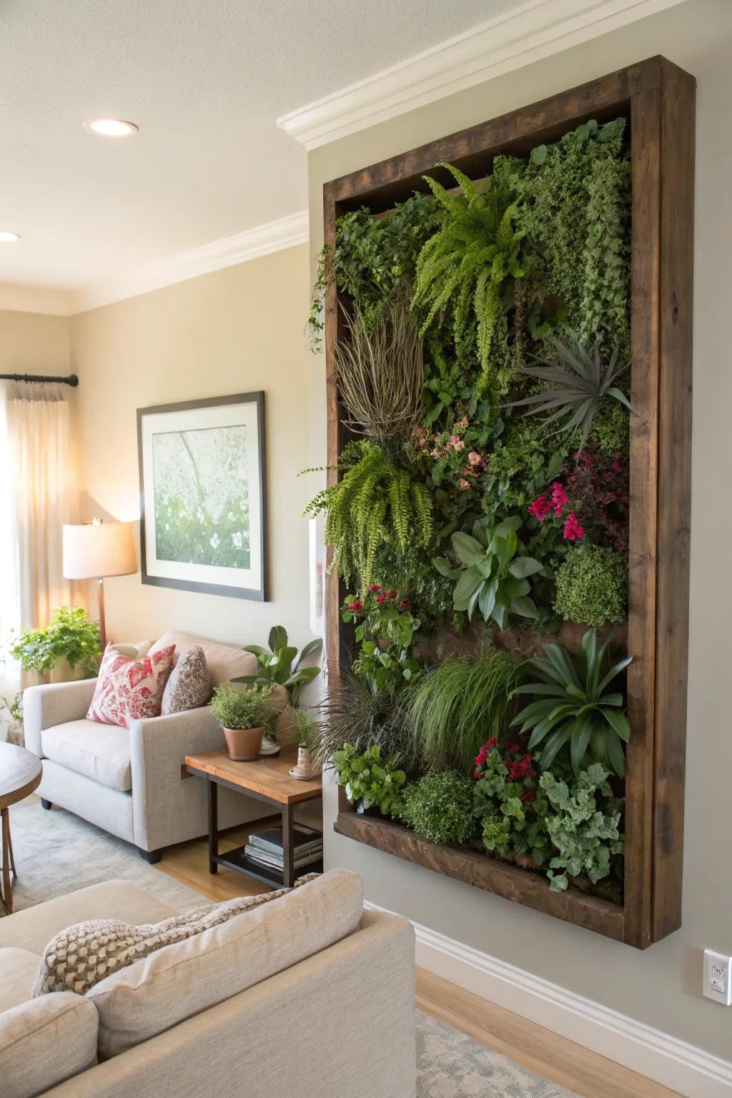 A space-maximizing do-it-yourself vertical garden, delivering a rich and ground-breaking décor service.