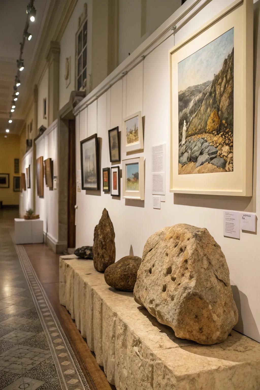 An artistic blend of stones and art