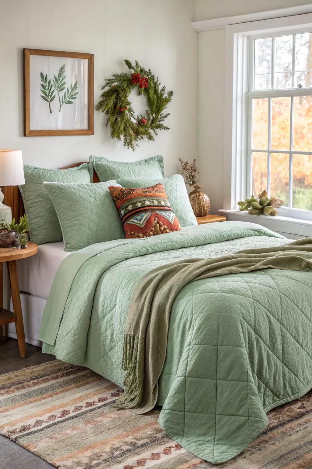 You can keep your bedroom feeling fresh by adding seasonal updates.