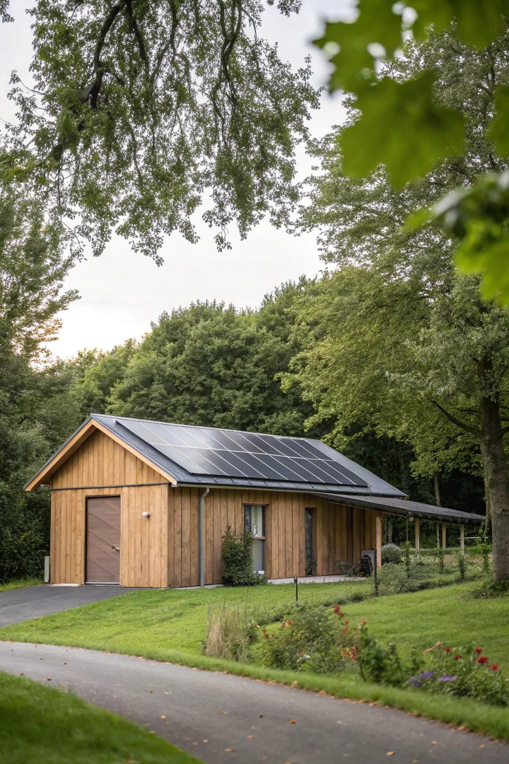 Solar energy is a sustainable power option for your bunkhouse.