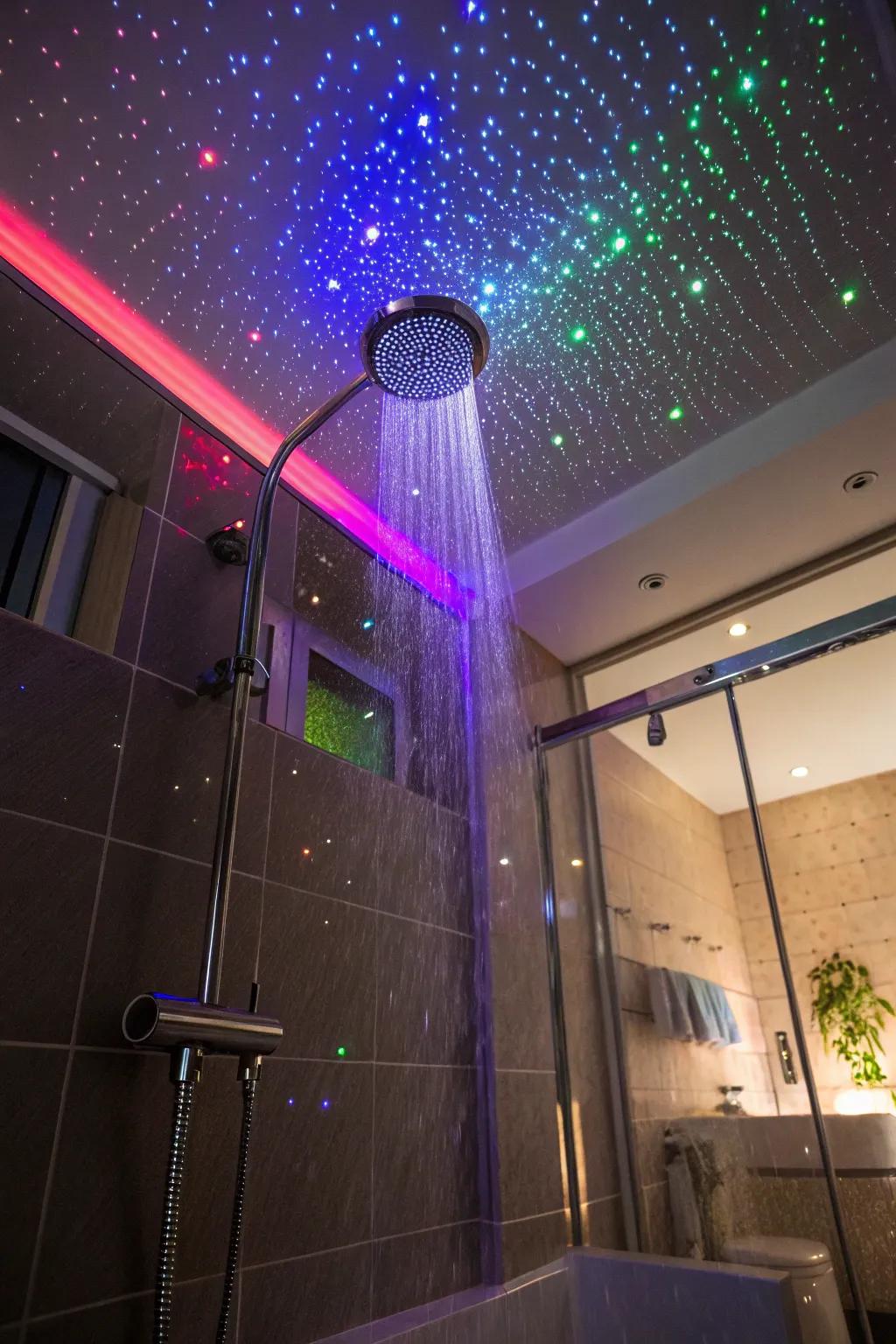 Star projectors fashion a captivating starry effect within your shower.