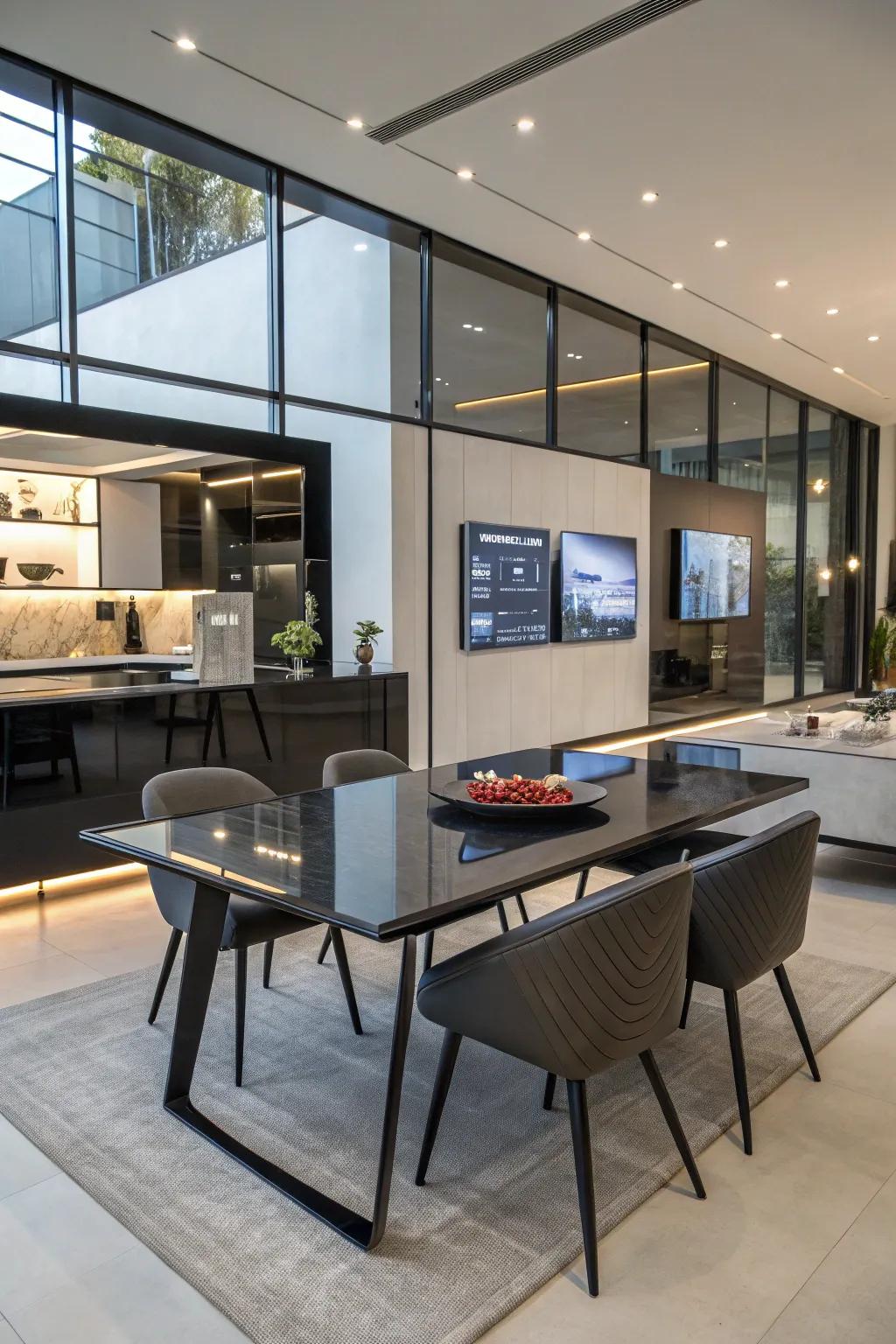 Embrace the future with a sleek and modern tabletop presentation.