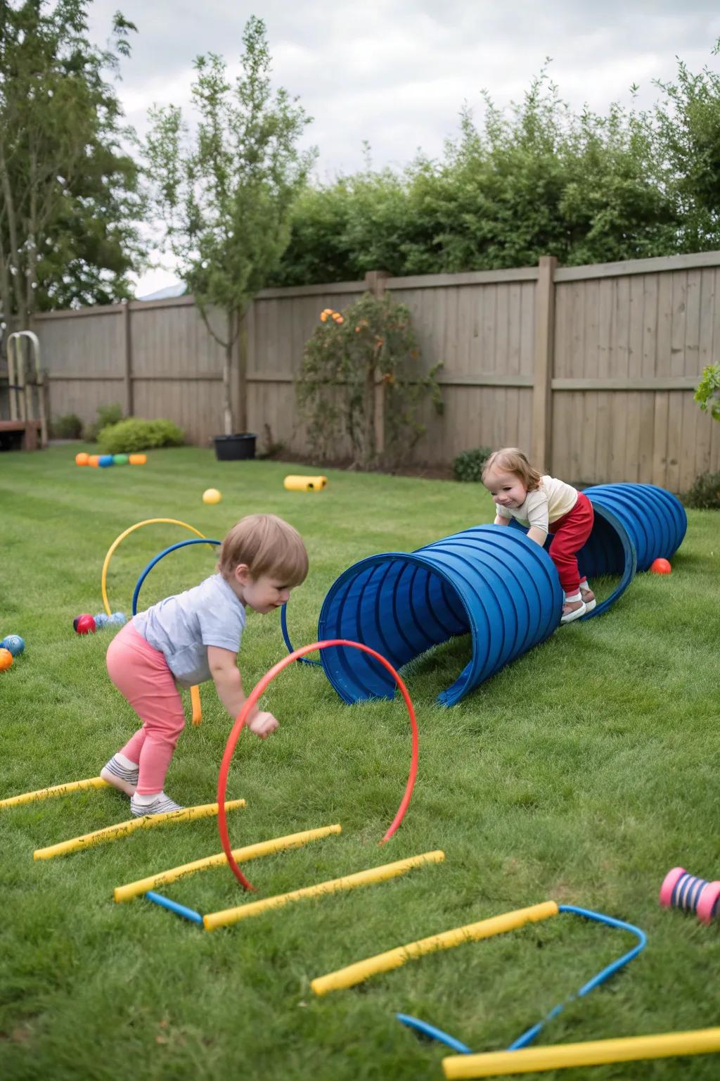 A mini fitness course offering fun and achievement for toddlers.