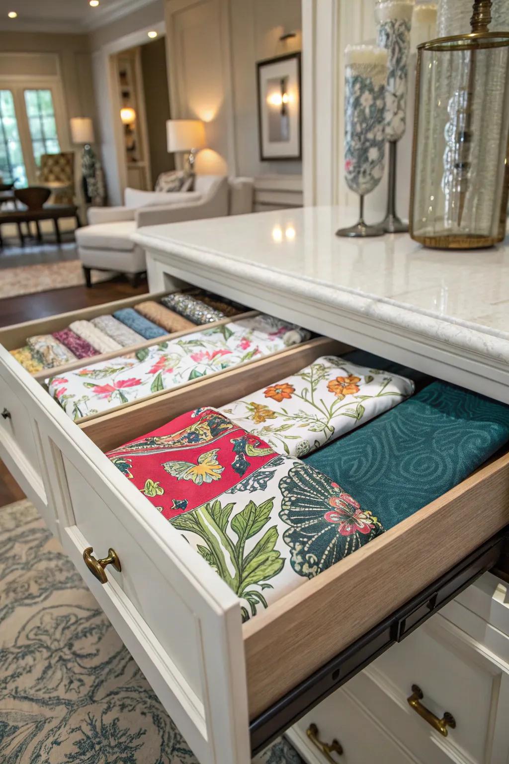 Personalized coverings contribute a unique contact to your drawer.