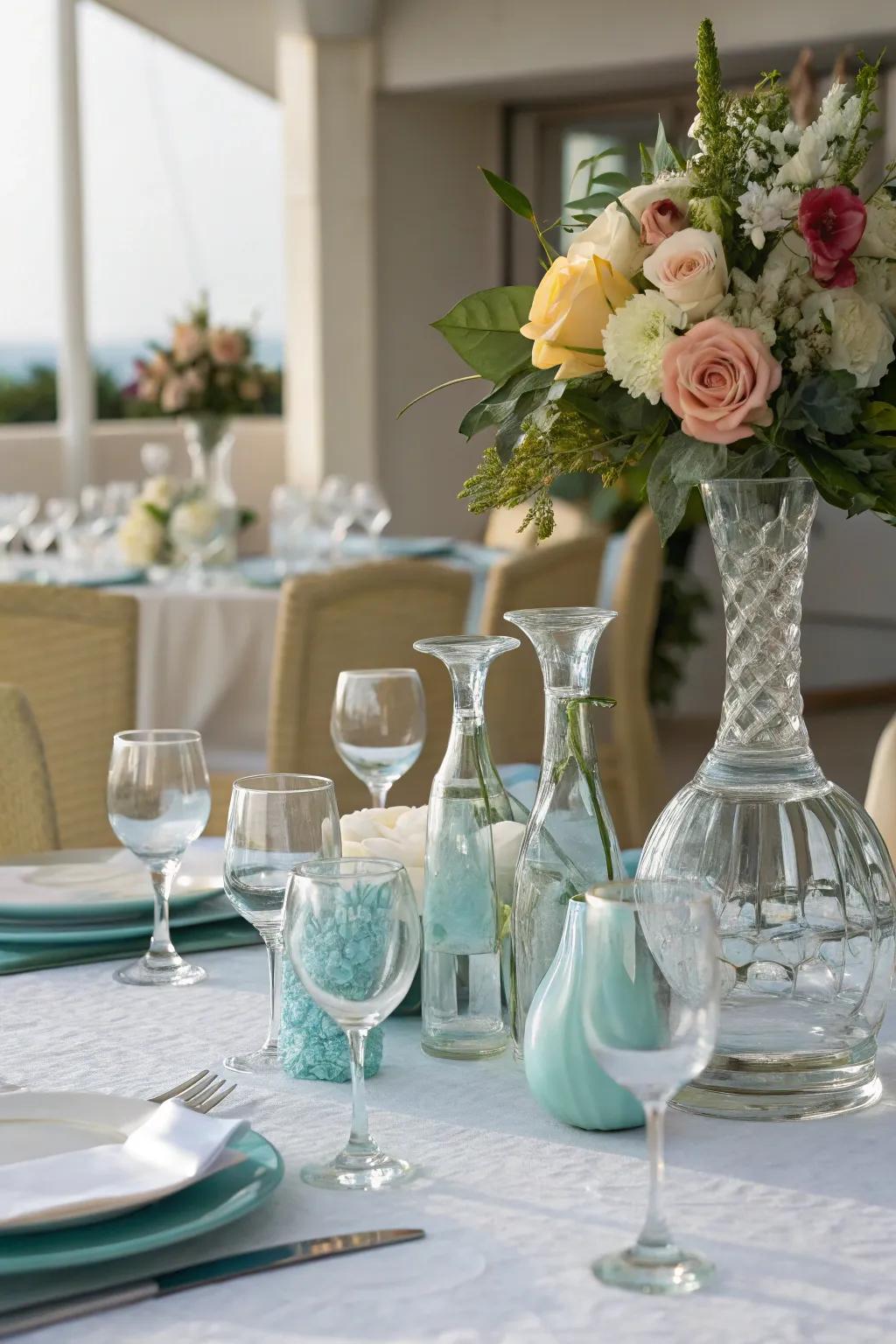 Refined glassware elevates the sophistication of your setting.