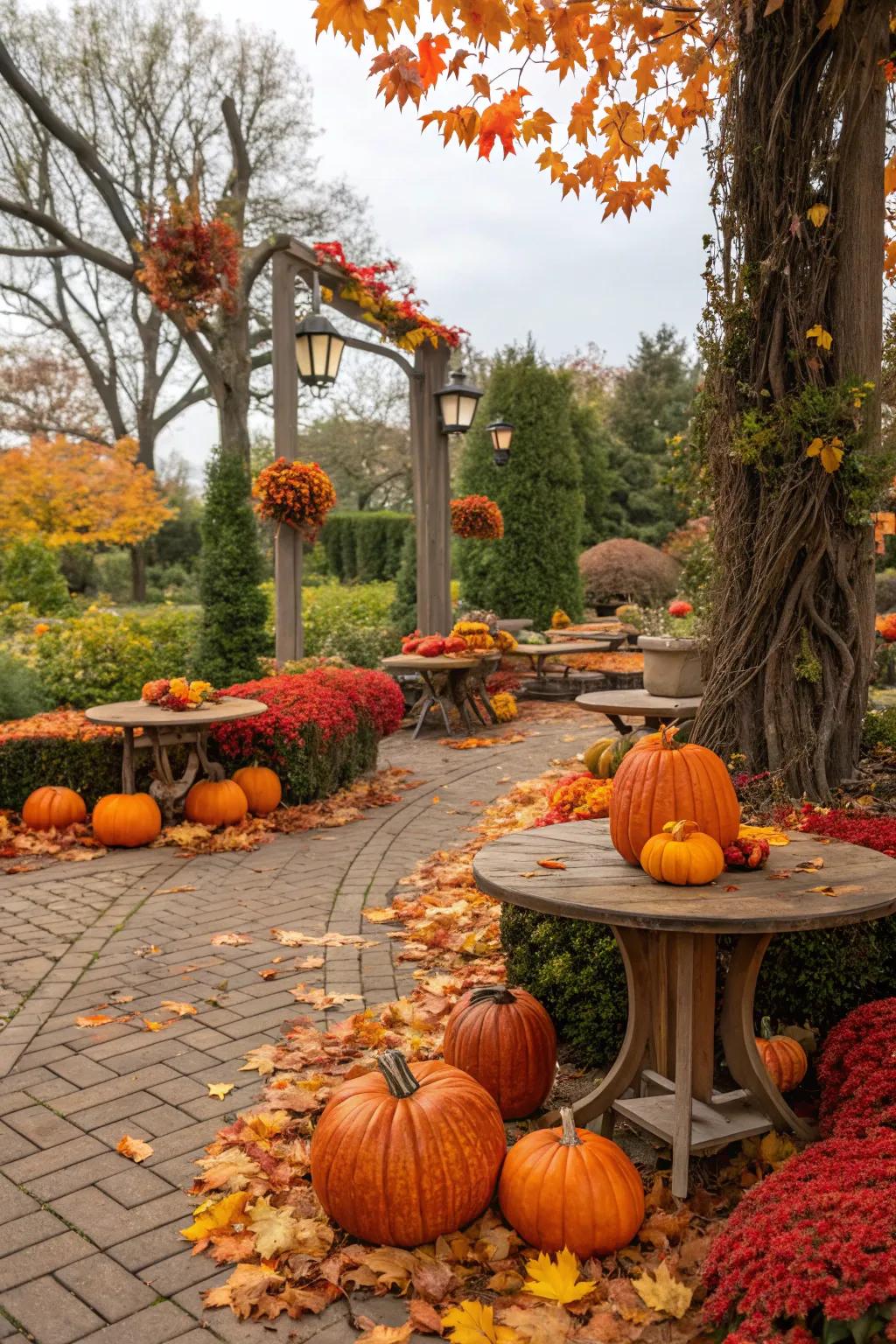 Seasonal decor keeps gardens feeling fresh and exciting.