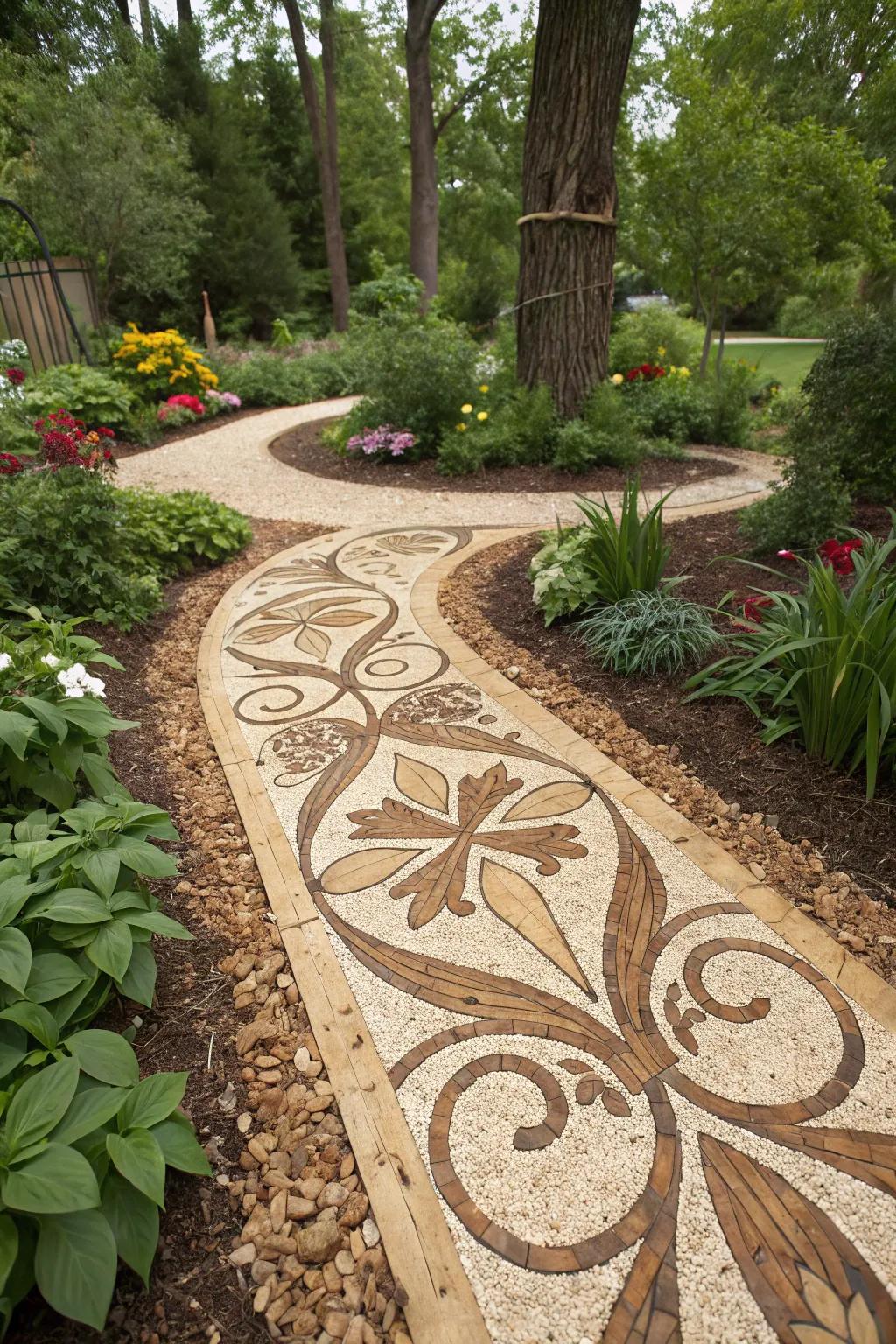 Timber fragments can be arranged creatively for distinctive external flooring designs.