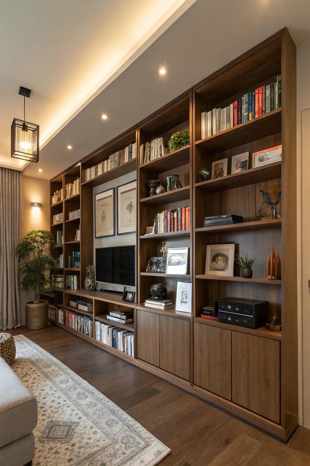 Vertical storage options can transform compact rooms into organized sanctuaries.