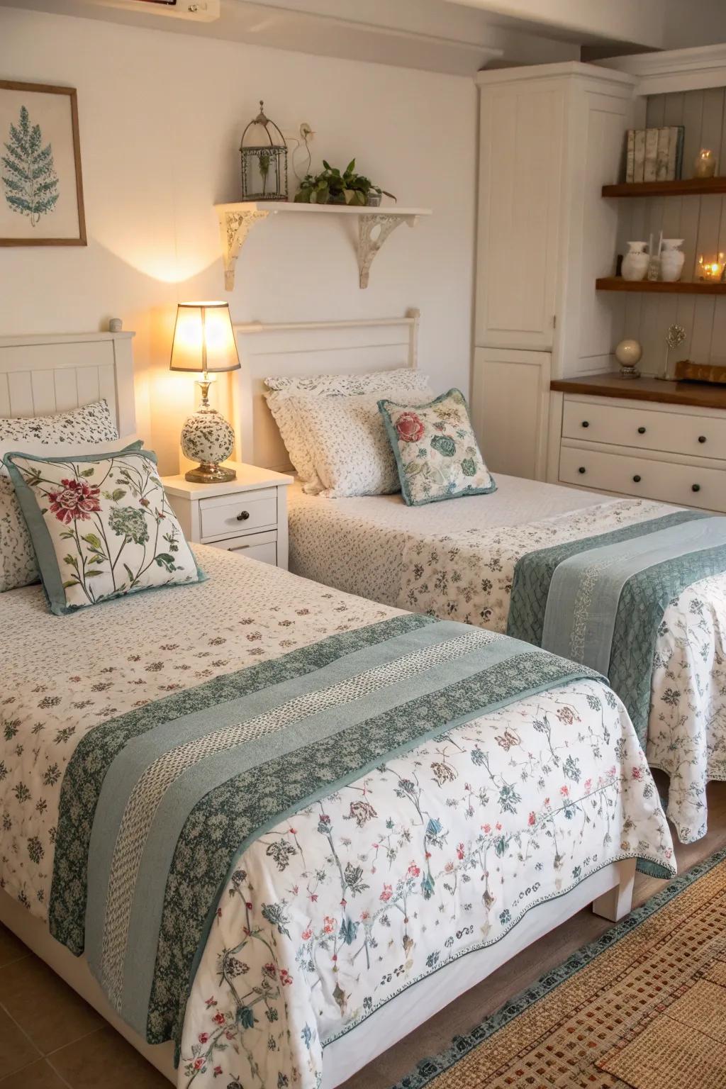 Harmonizing bedding to give a unified appearance.