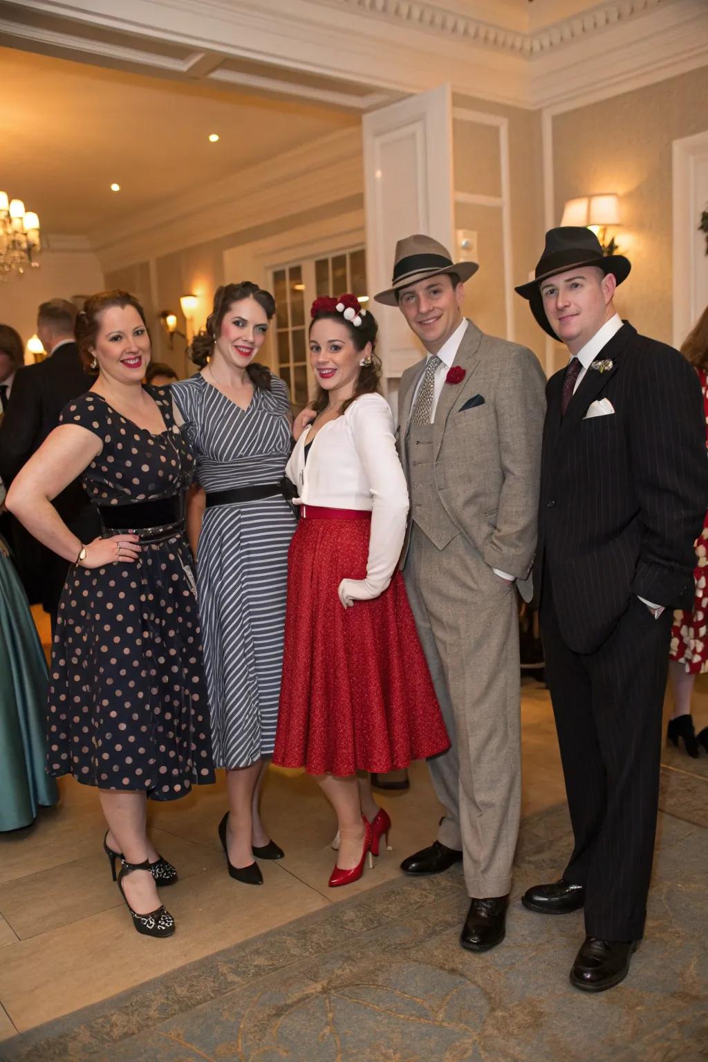Encourage your invitees to sport their finest 1940s attire to fully embrace the authentic atmosphere.