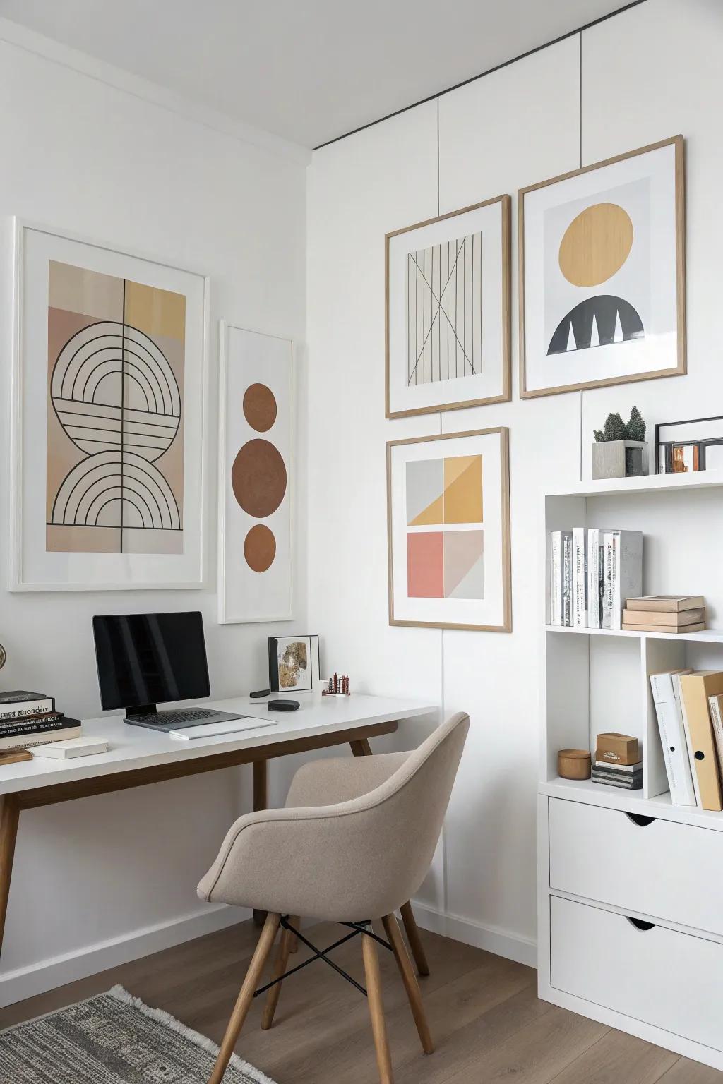 Uncover peace with minimalist art.