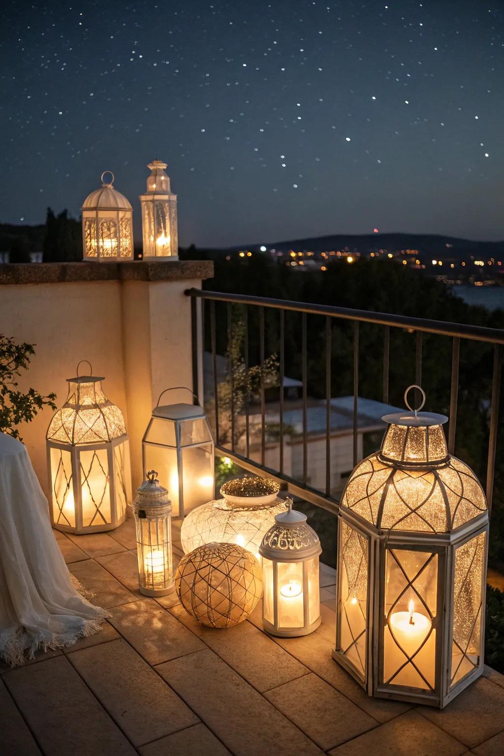 Illumination cases present a passionate and personal lighting choice for balconies.