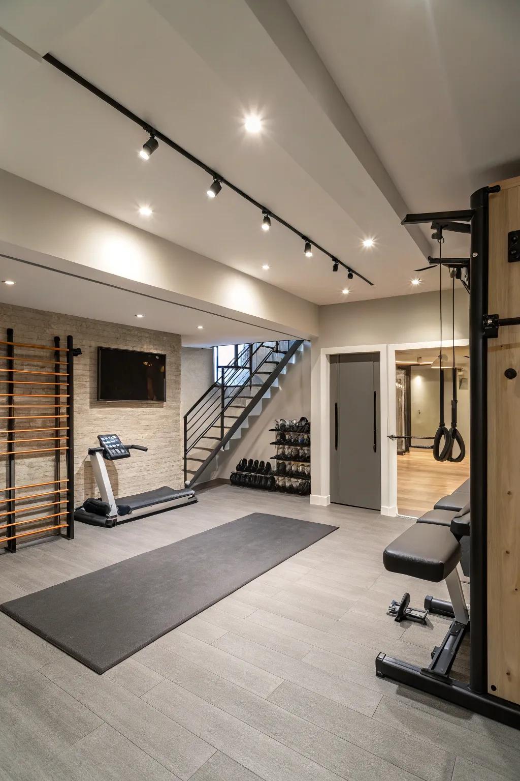 Contemporary style can greatly enhance your gym’s atmosphere.