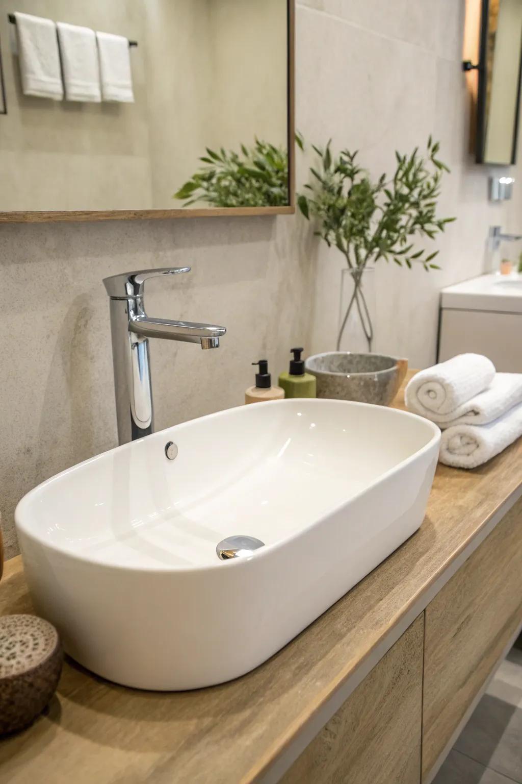 Simple beauty with uncluttered lines and polished surfaces.