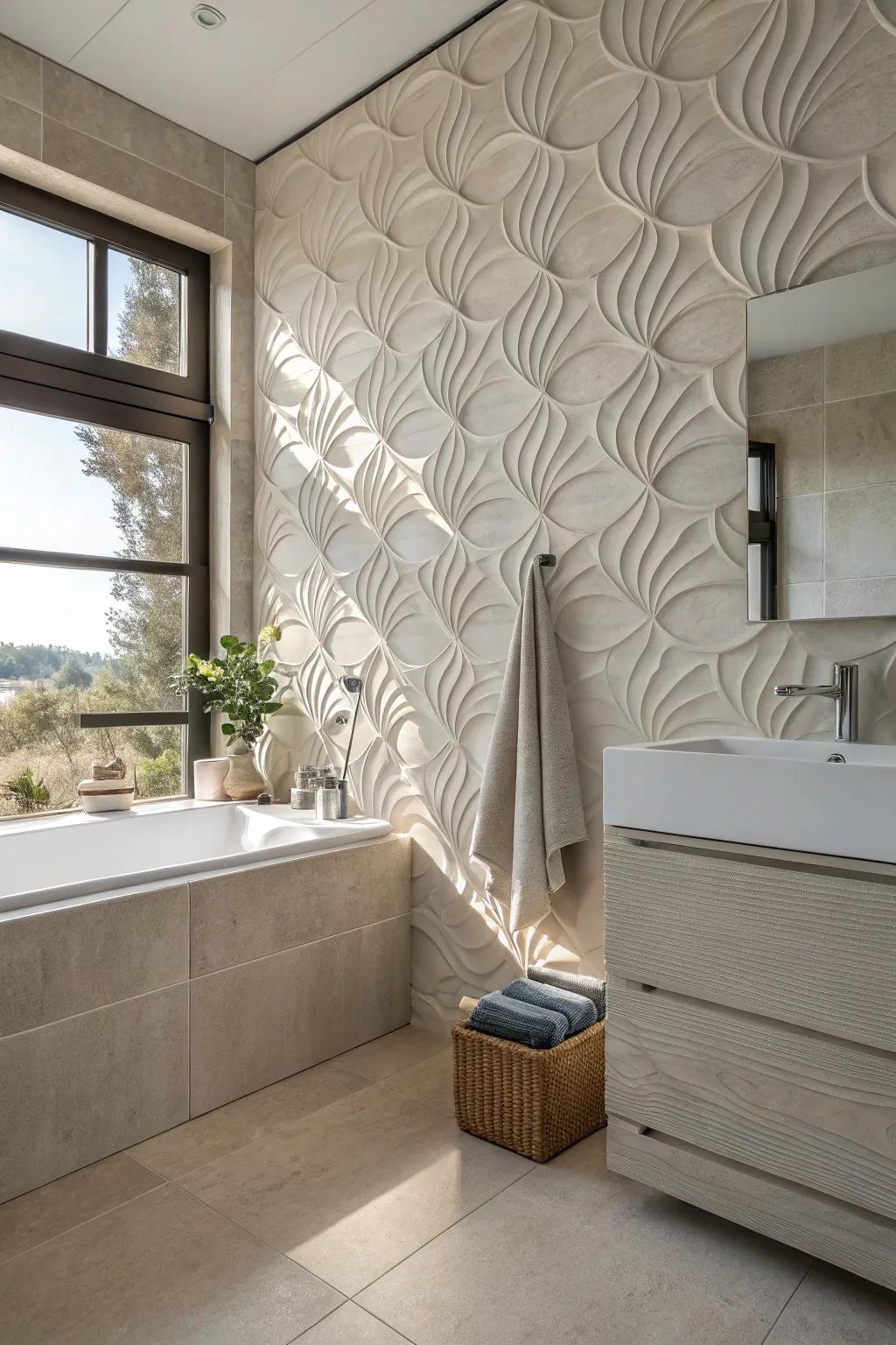 Bring walls to life with textured sculpted panels.