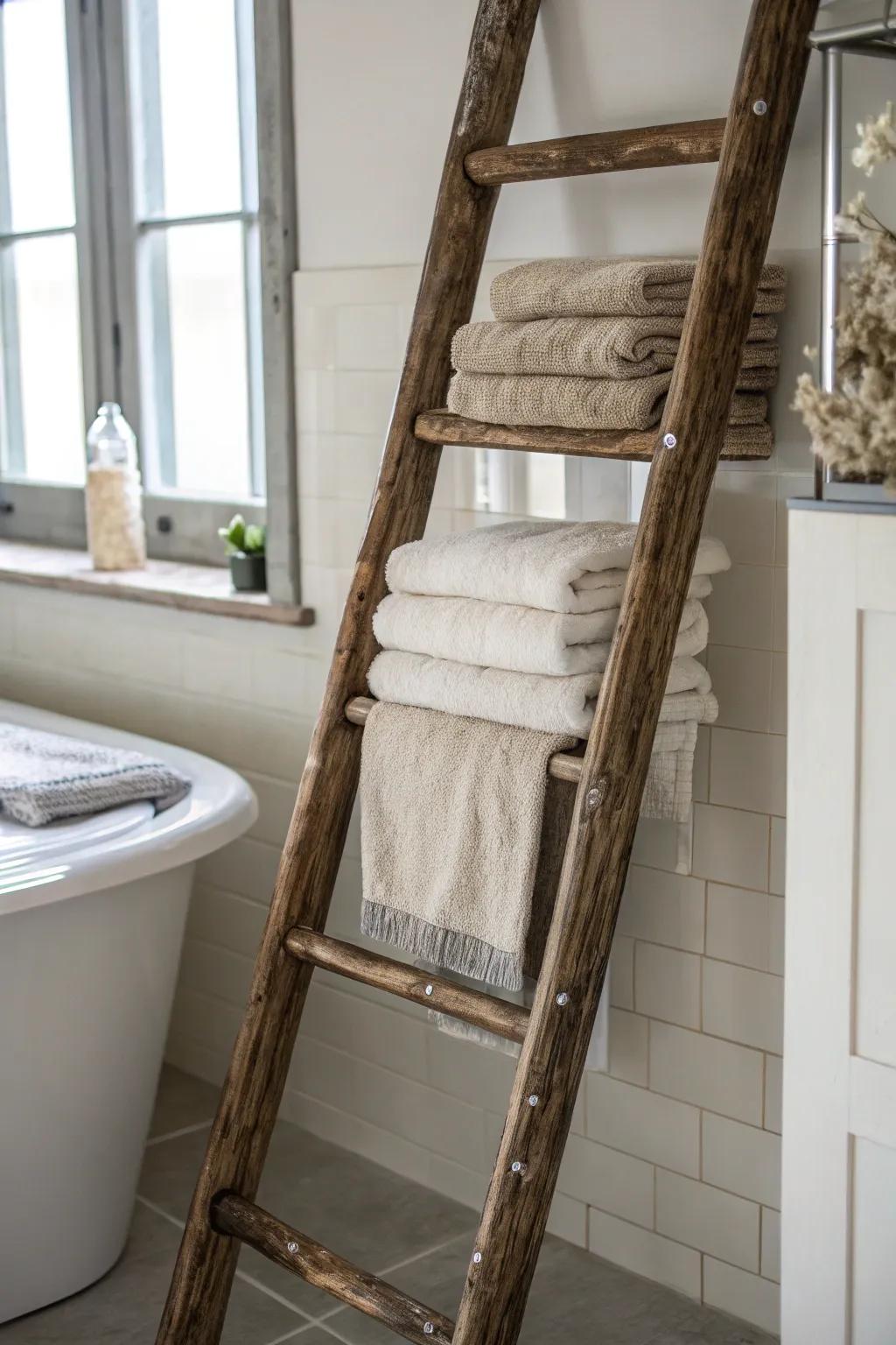 Stairway-inspired accommodations harmonize rustic allure with modern practicality.