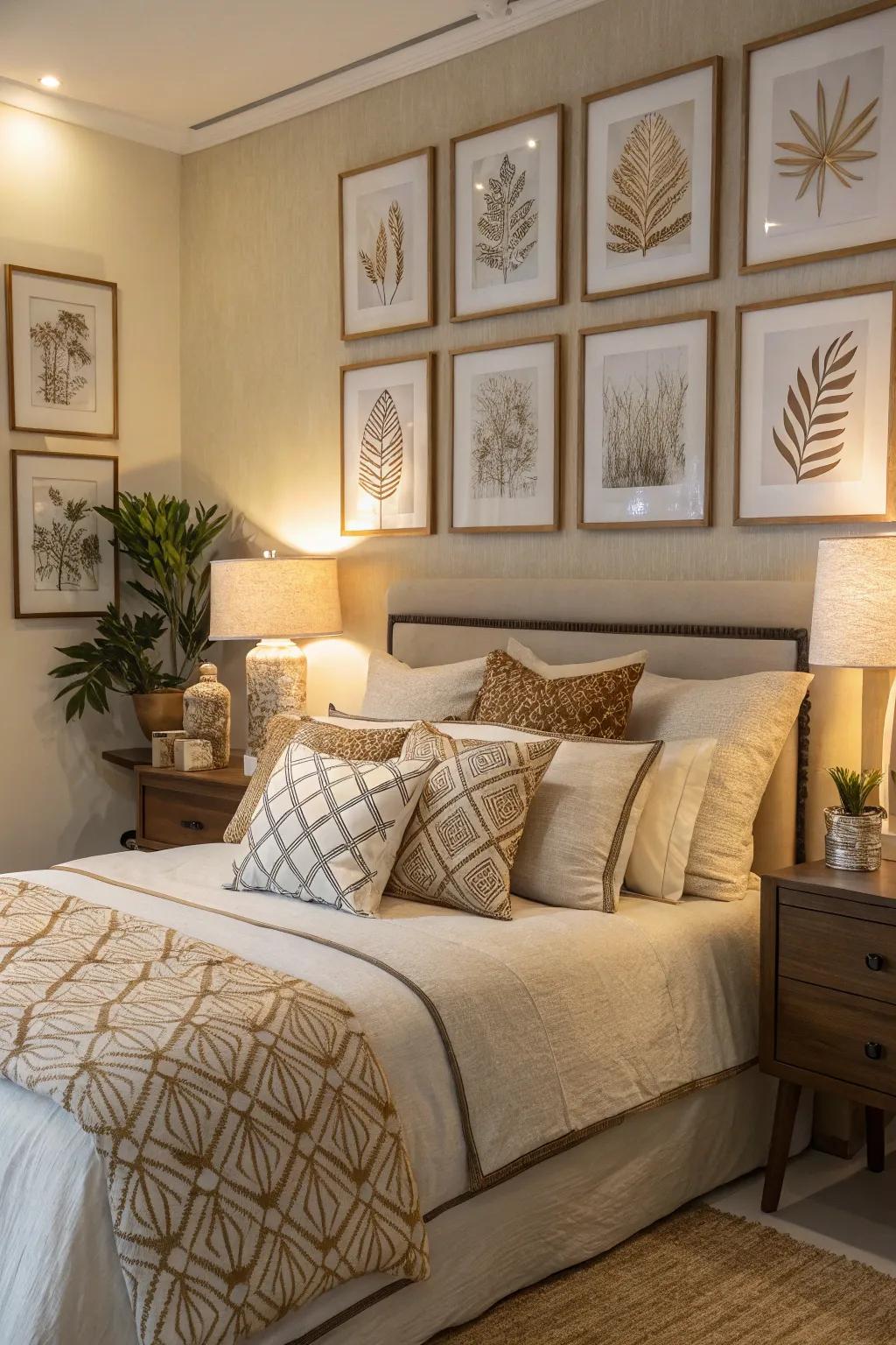 Establish color harmony by aligning your cushions with the room's style.
