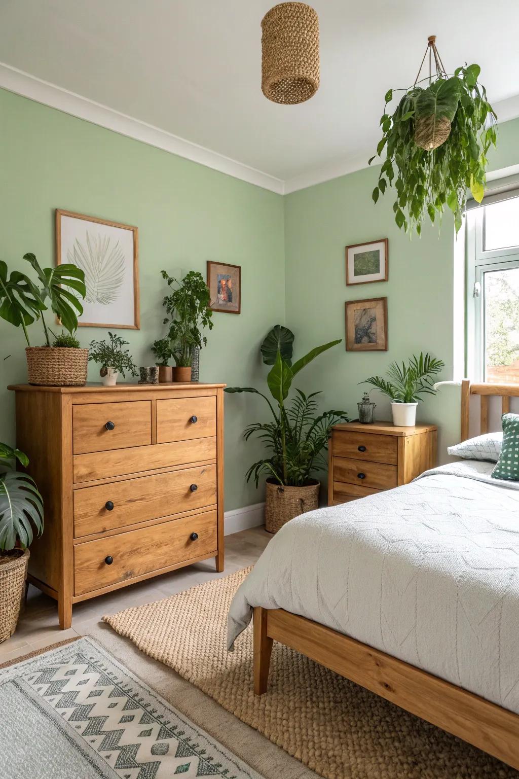 Celebrate nature with revitalizing pale green shades.