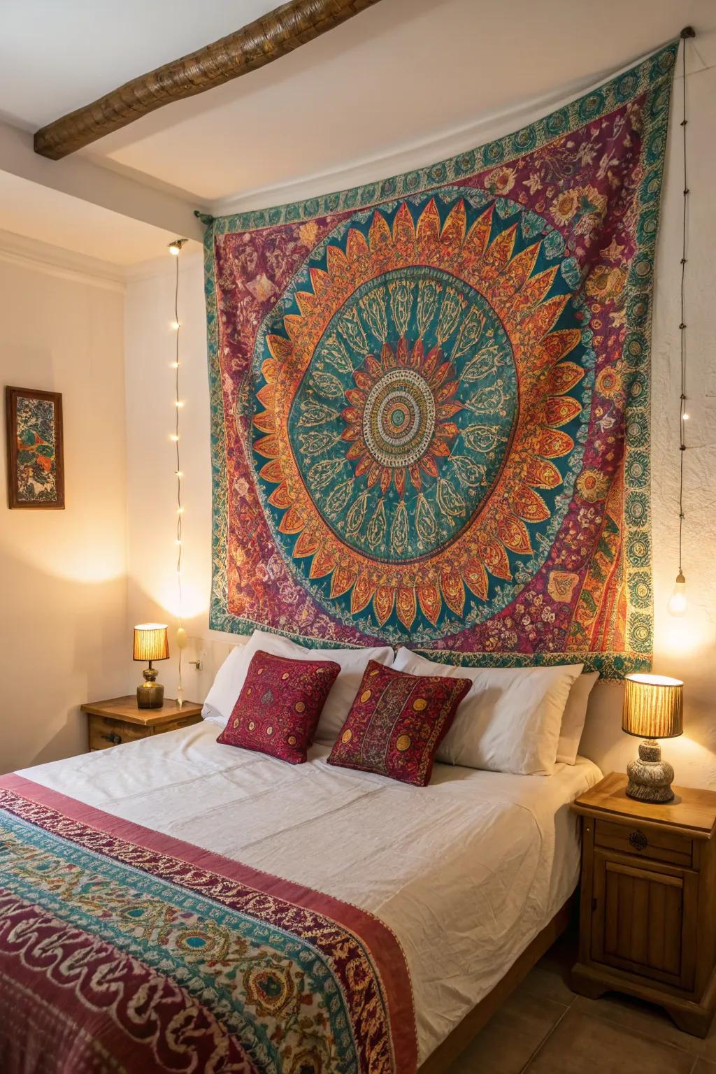 Liven up your space with vivid wall hanging colors.