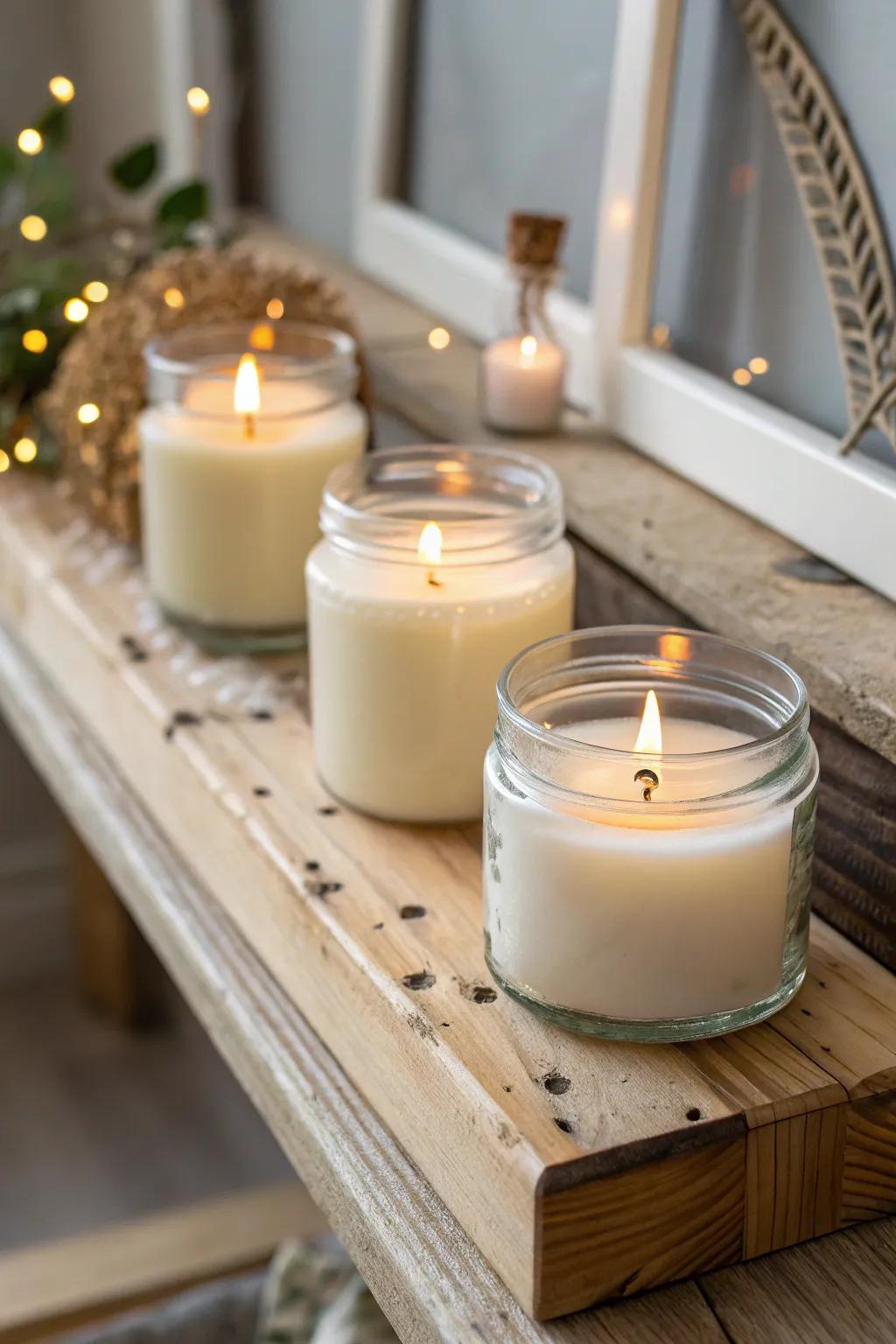 Aromatic lights cultivate a serene and welcoming atmosphere.
