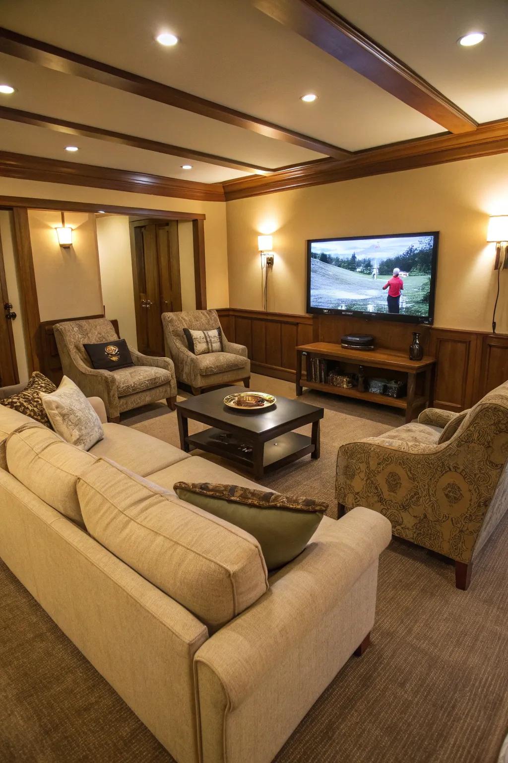 Movie nights are made more enjoyable by comfortable seating.