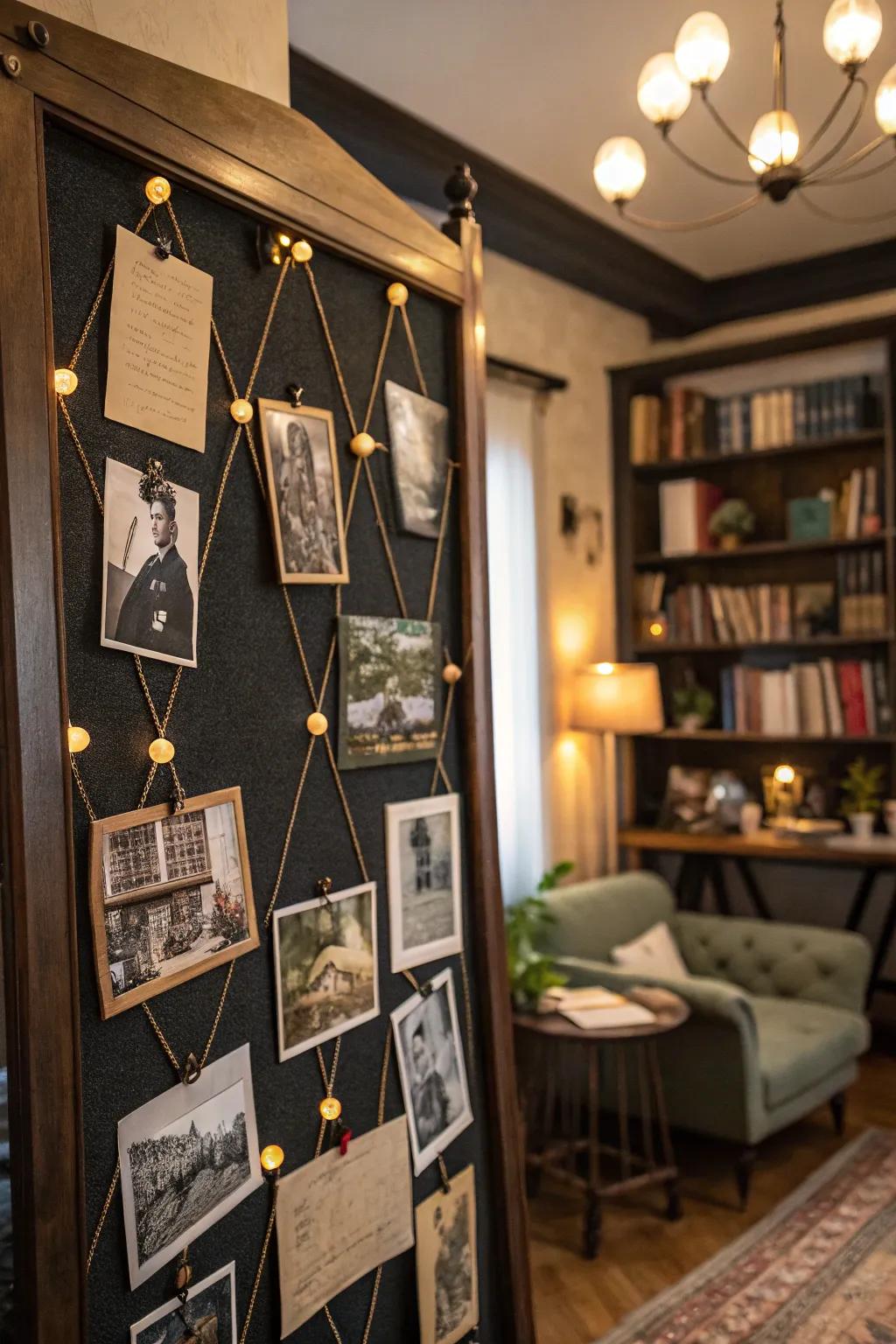 Infuse your area with a nostalgic touch by incorporating vintage charm into your display board.