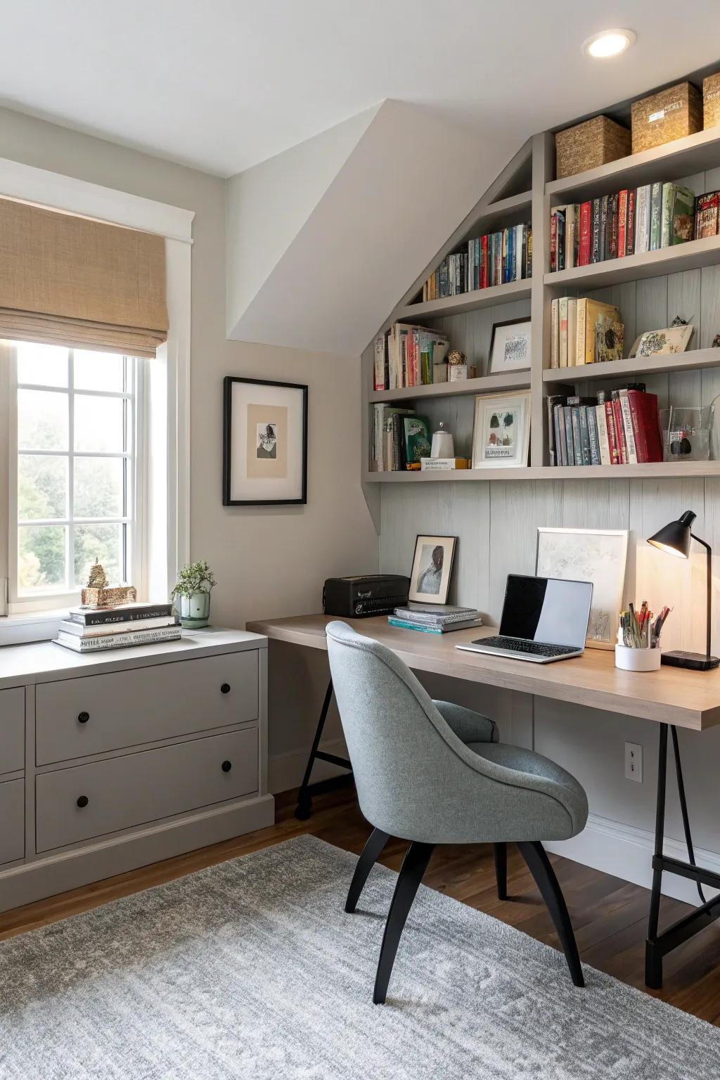 A carefully designed home office can greatly improve your productivity and comfort.