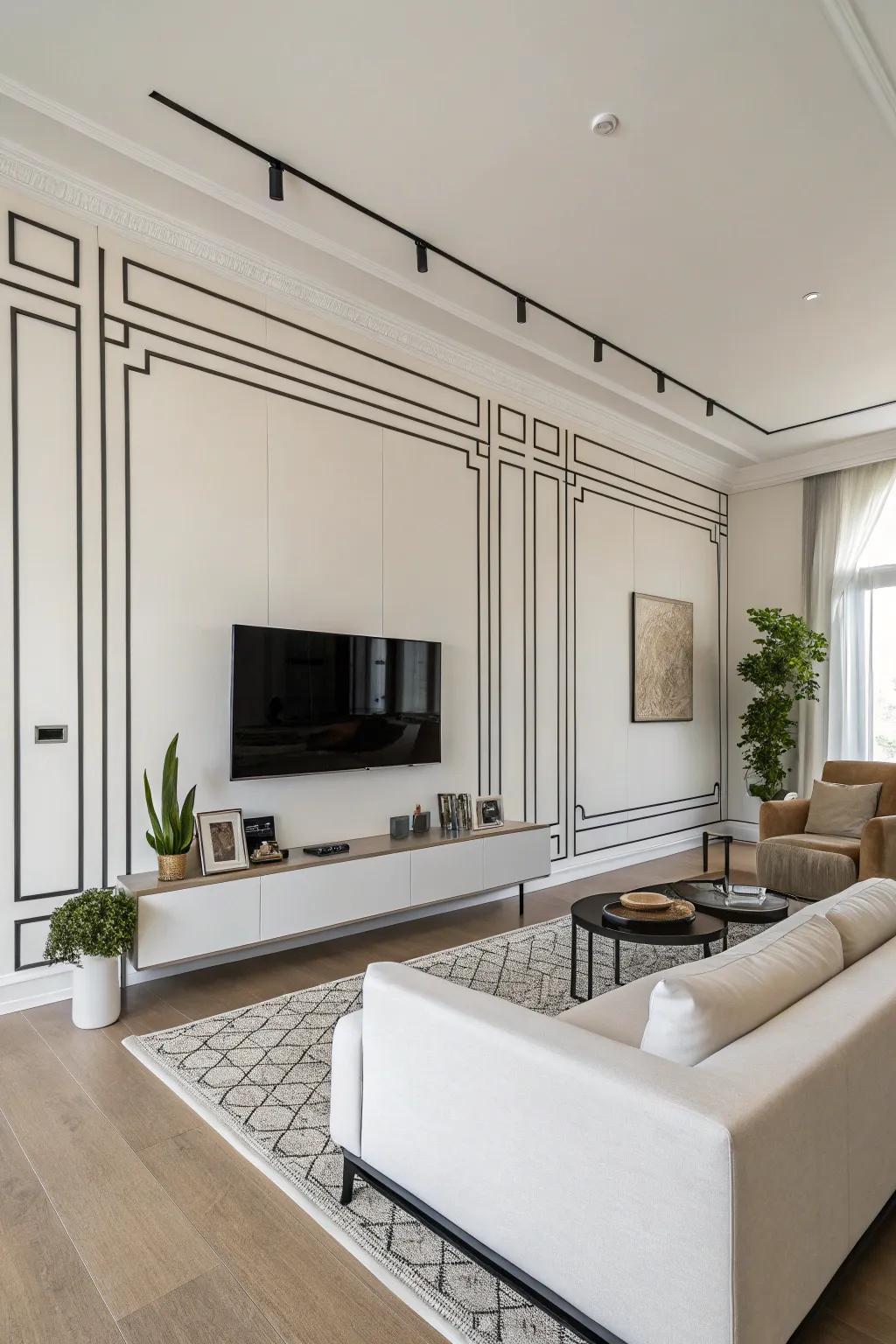 Understated and elegant, simple borders enhance modern spaces with sophistication.