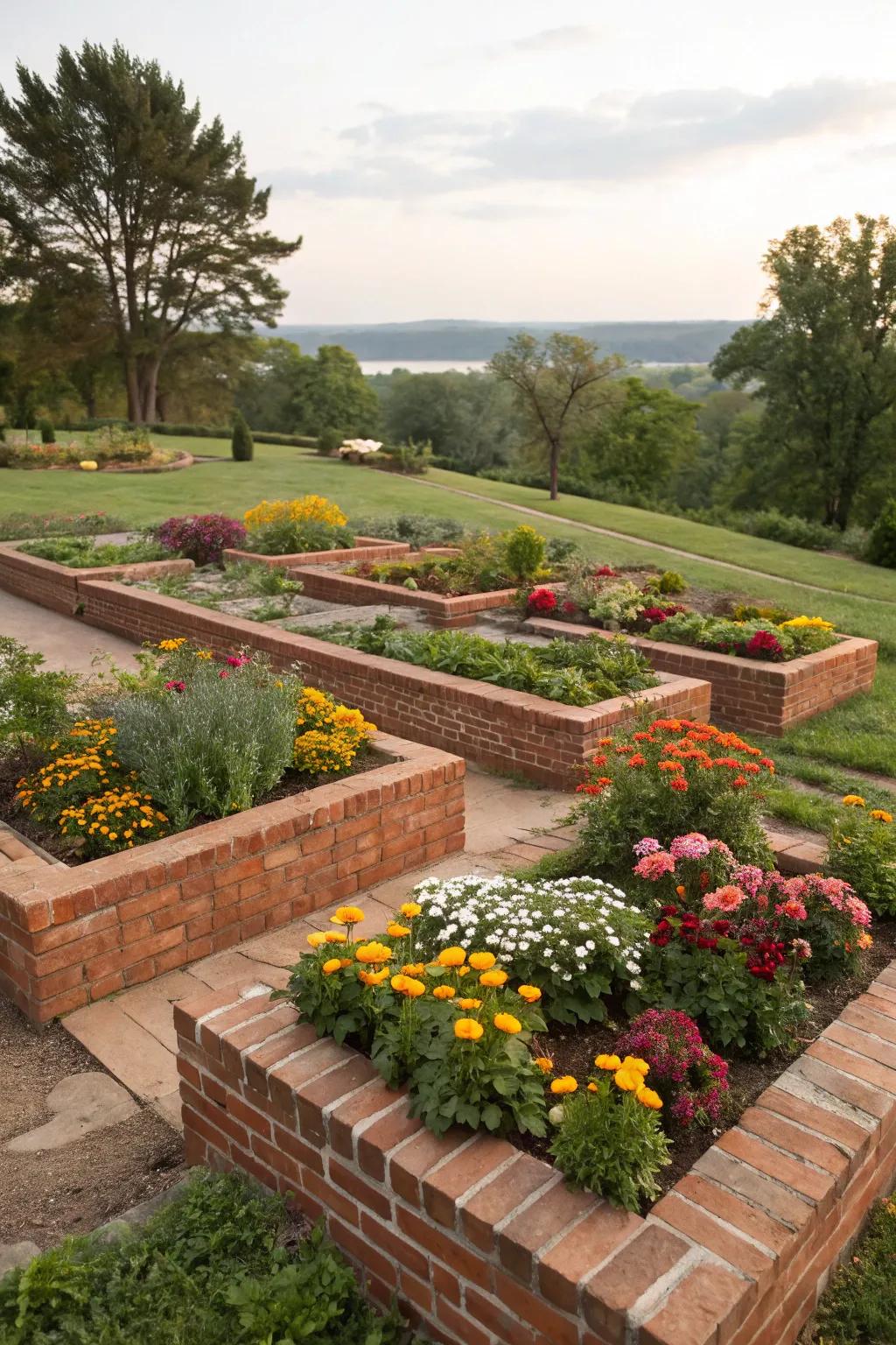 Raised beds bring structure and ease to garden maintenance.
