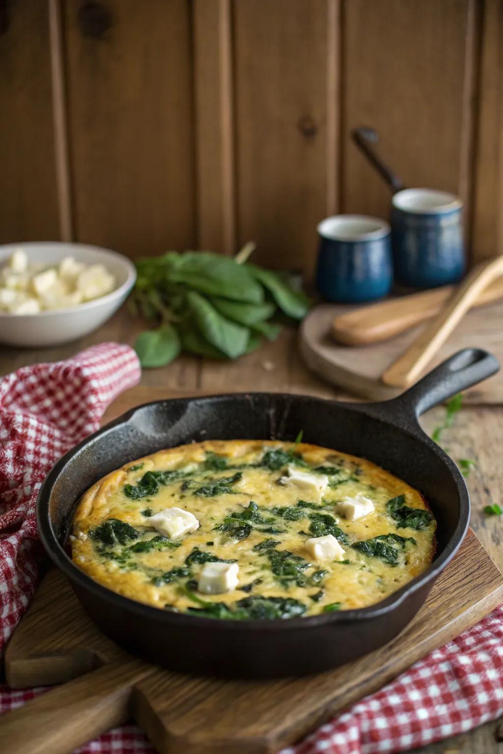 A savory tart ready to become the brunch's star attraction.