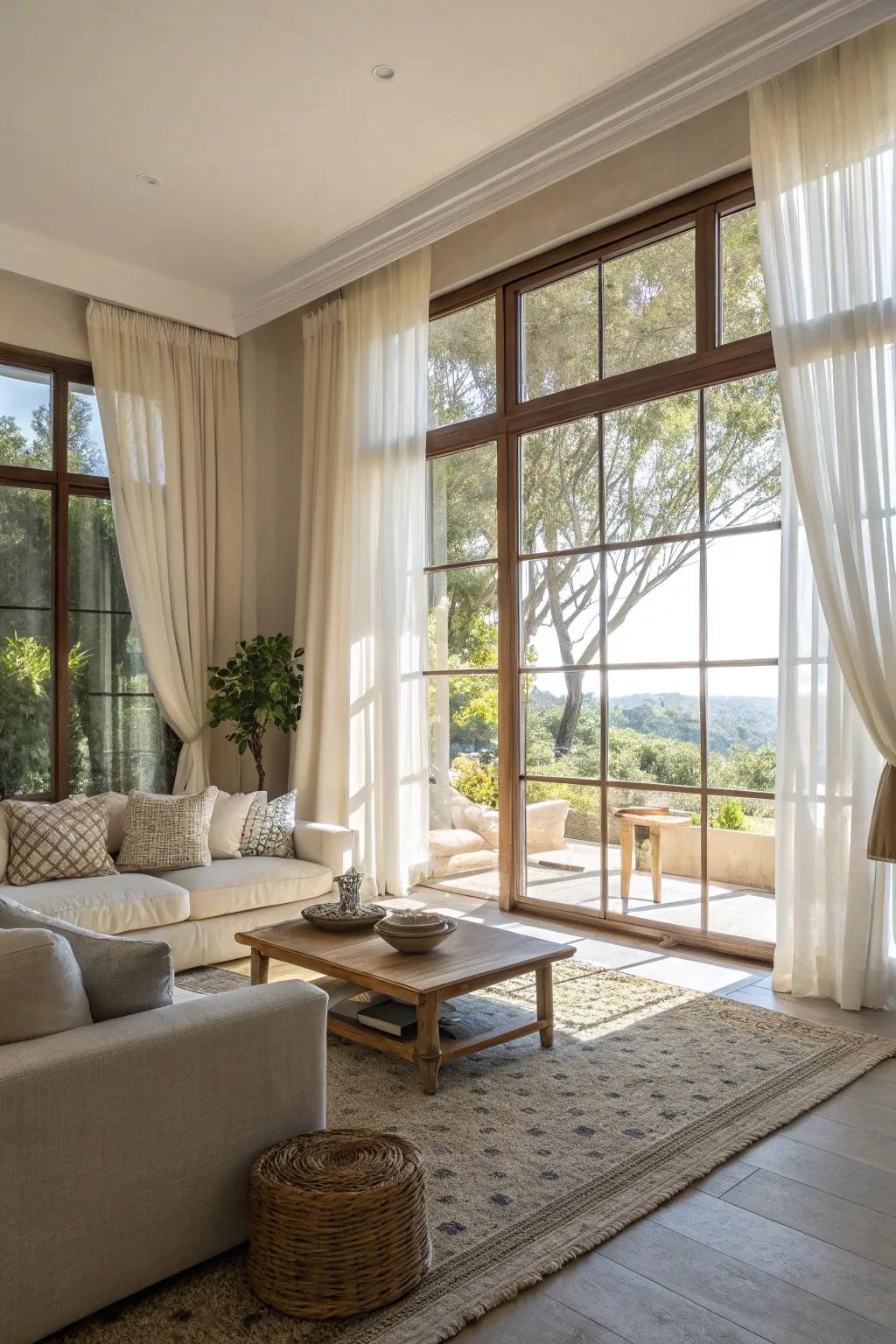 Natural light helps in creating a welcoming and warm ambiance in every living room.