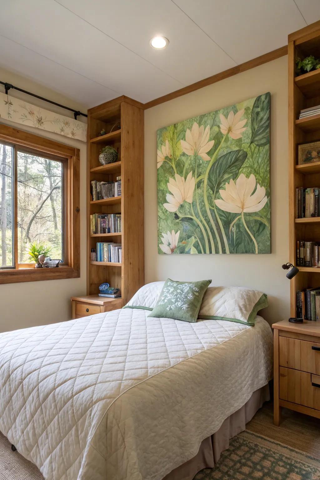 Cultivate serenity with nature-inspired canvas paintings.