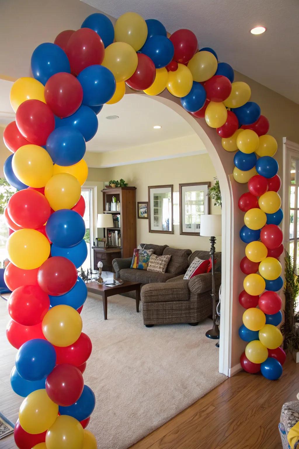 A balloon structure introduces a touch of playfulness to your carnival celebration.